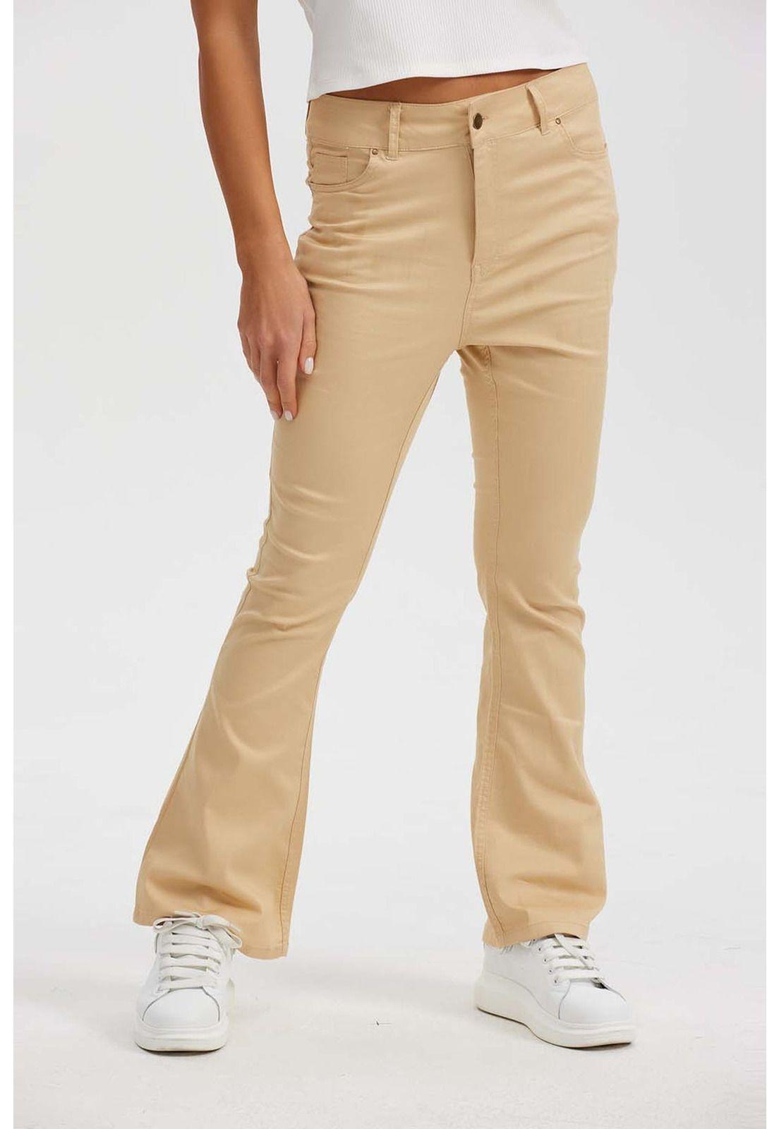 Pantalón Mujer Flare Arena Beige-0