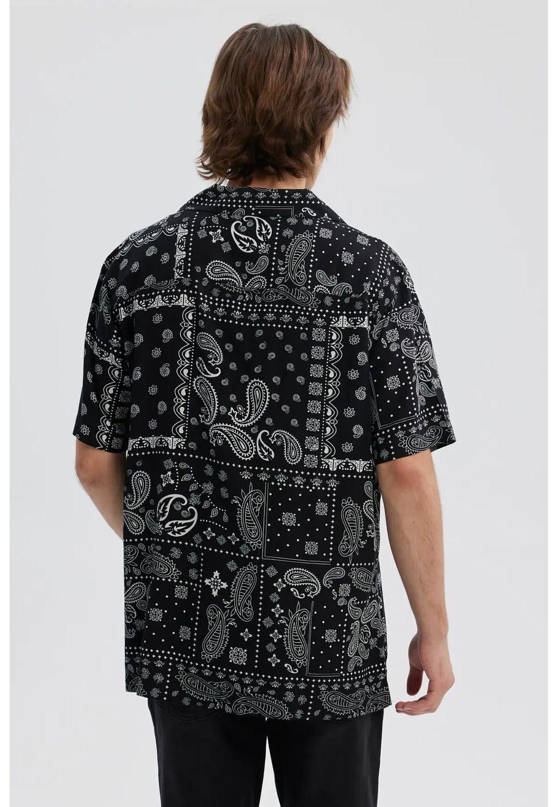 Camisa Hombre Full Rapport Banda Negro-2