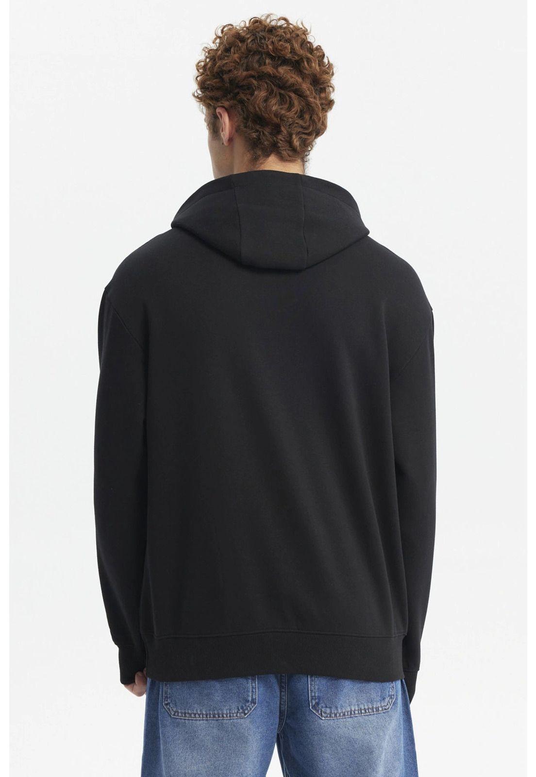 Polerón Hombre Hoodie Print Central Negro-2