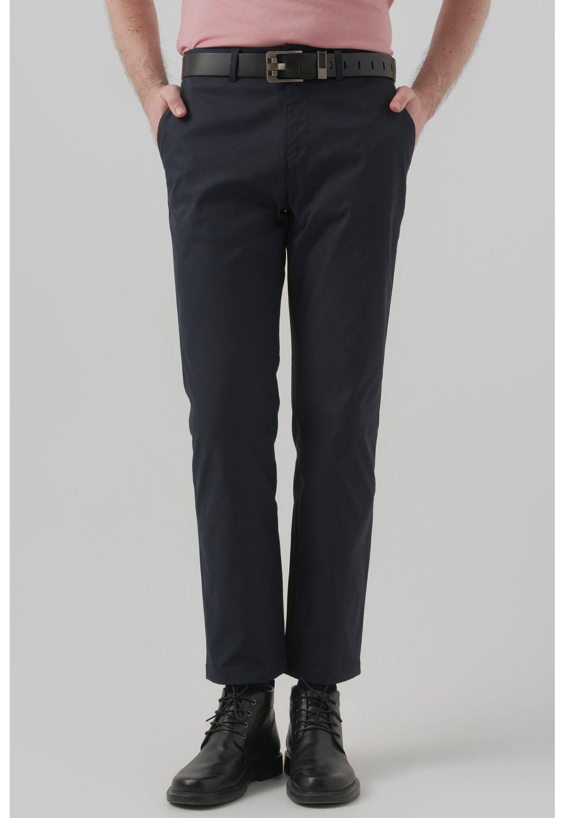 Pantalón Hombre Calce Recto Azul Marino - V-0