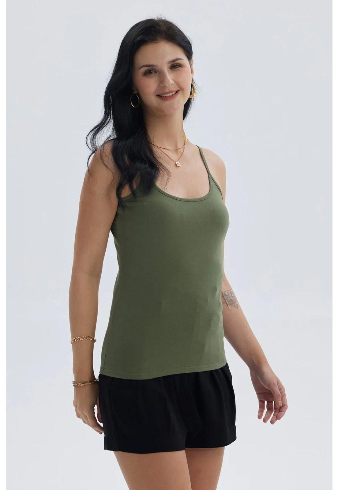 Peto Mujer Pabilo Algodón Verde Musgo-1