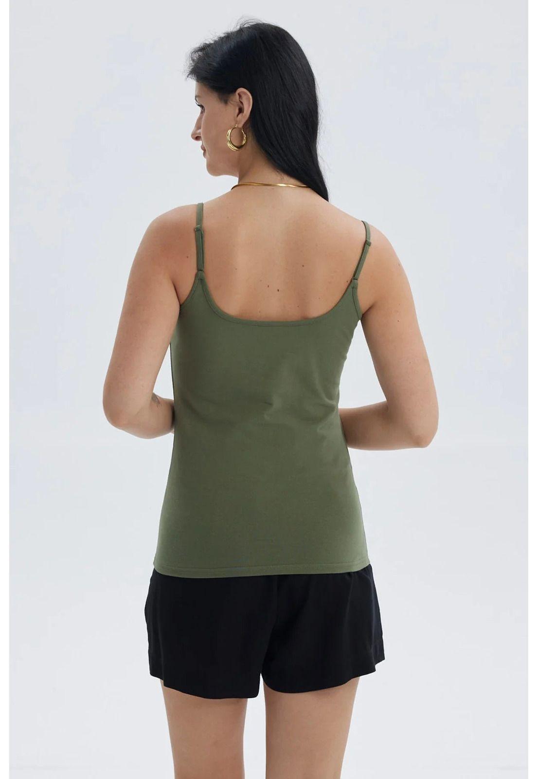 Peto Mujer Pabilo Algodón Verde Musgo-2