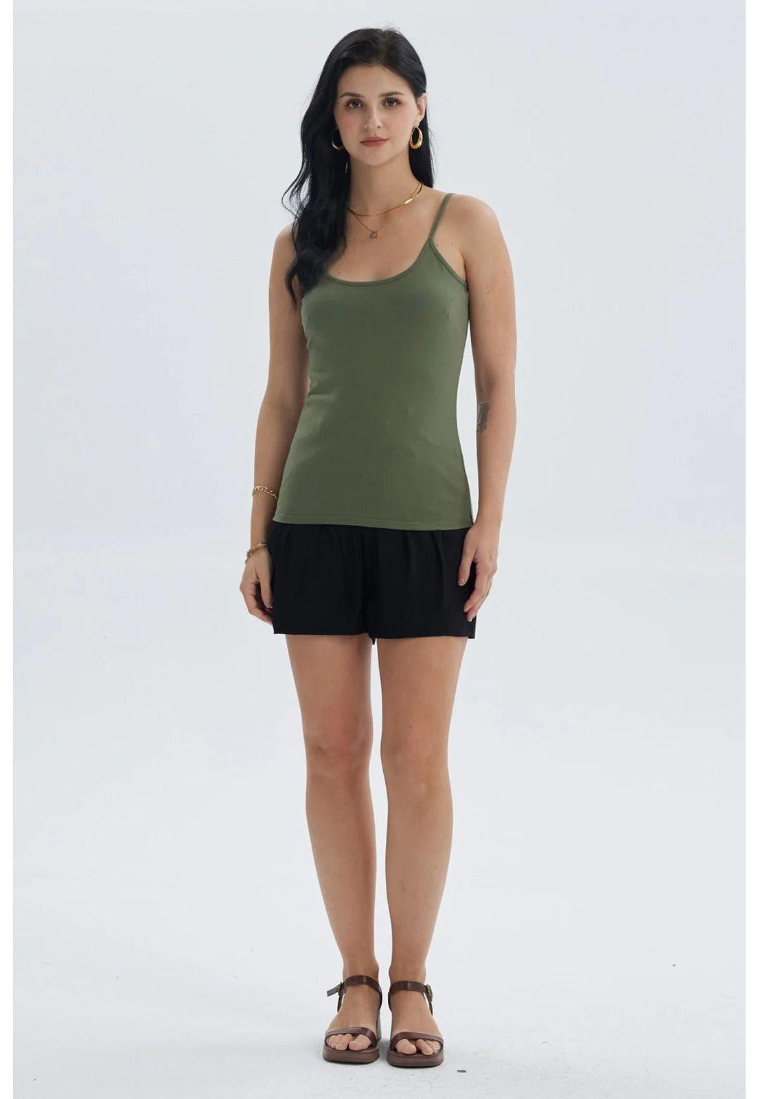 Peto Mujer Pabilo Algodón Verde Musgo-3