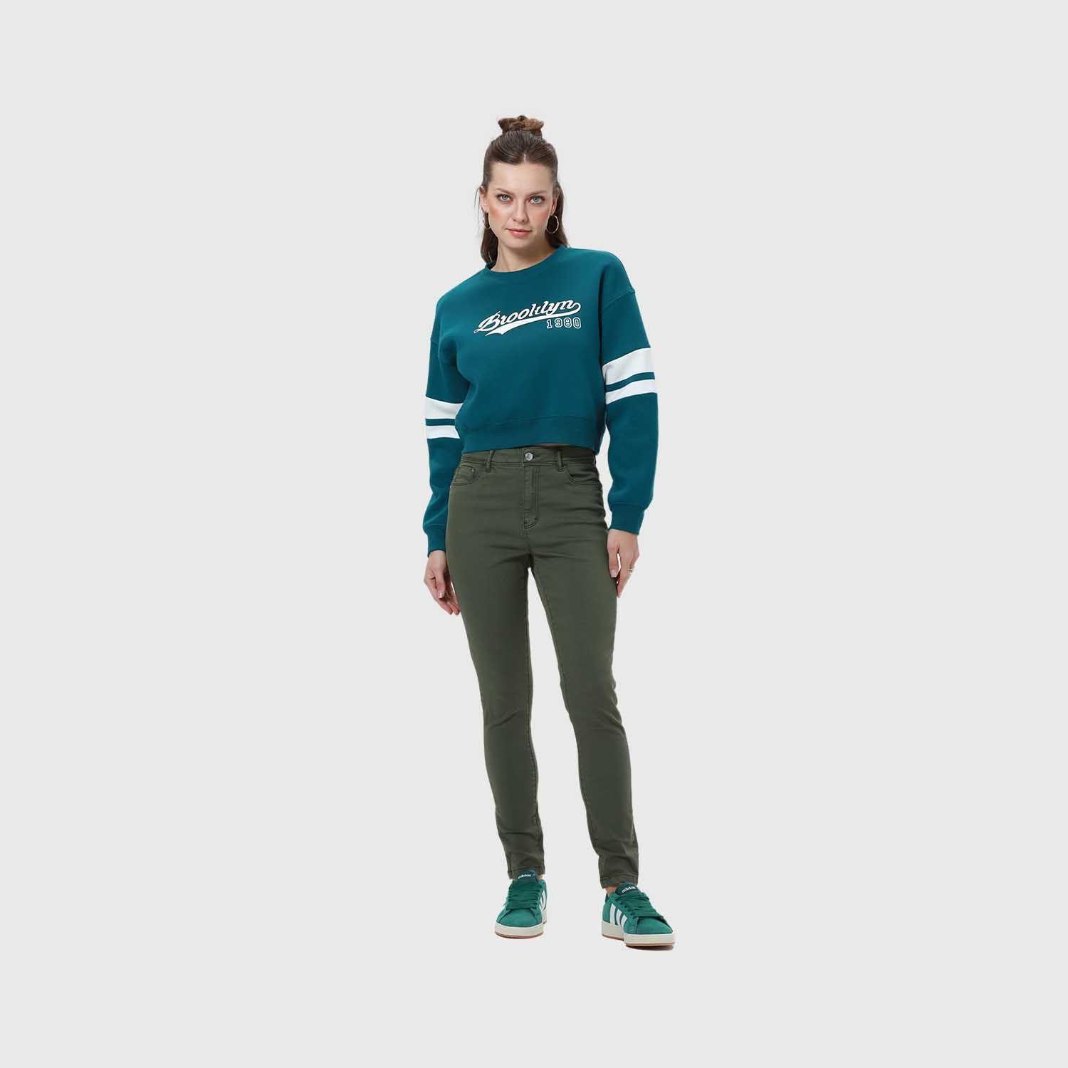 Jeans Mujer Super Skinny Co Verde Militar-3
