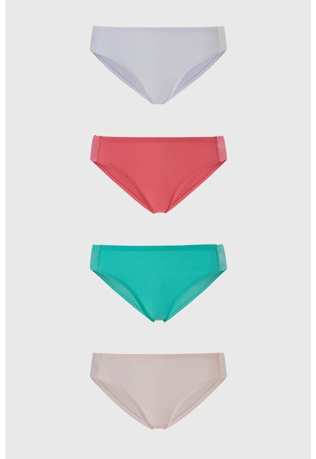 Calzón Mujer Bikini Detalle Costado Tripack Rosa-0