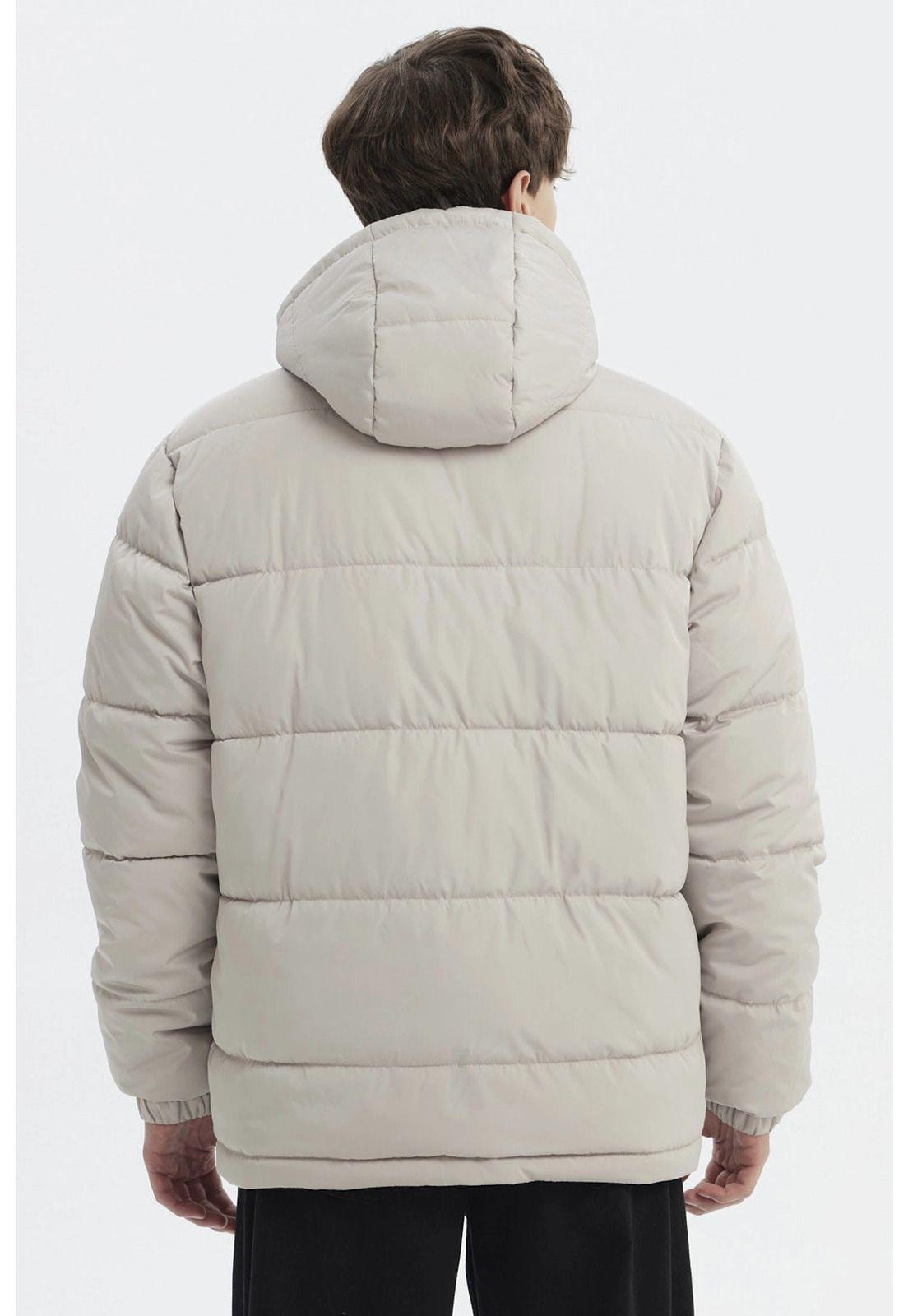 Parka Hombre Básica Lisa Beige-2