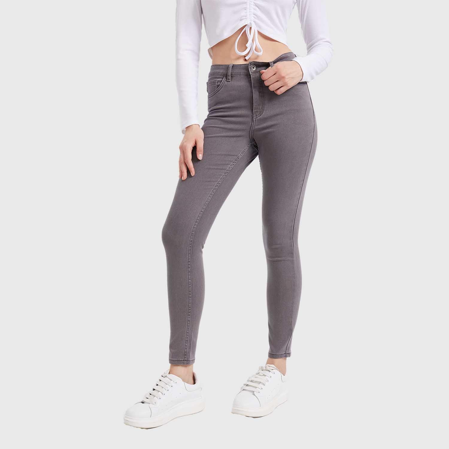 Jeans Mujer Super Skinny Emilia Gris Fashion´s Park-1