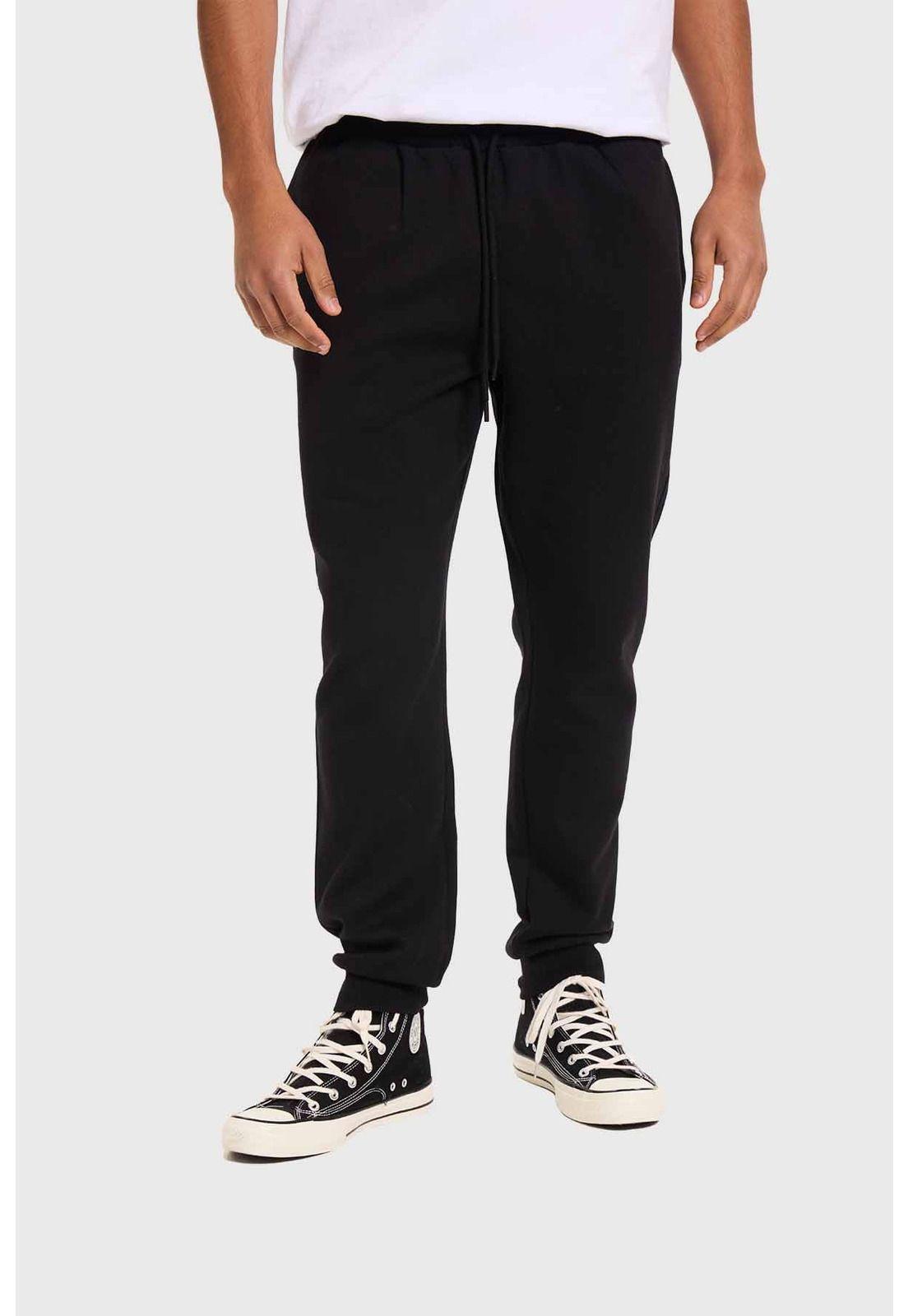 Pantalón Buzo Hombre Jogger Básico Negro - lll-0