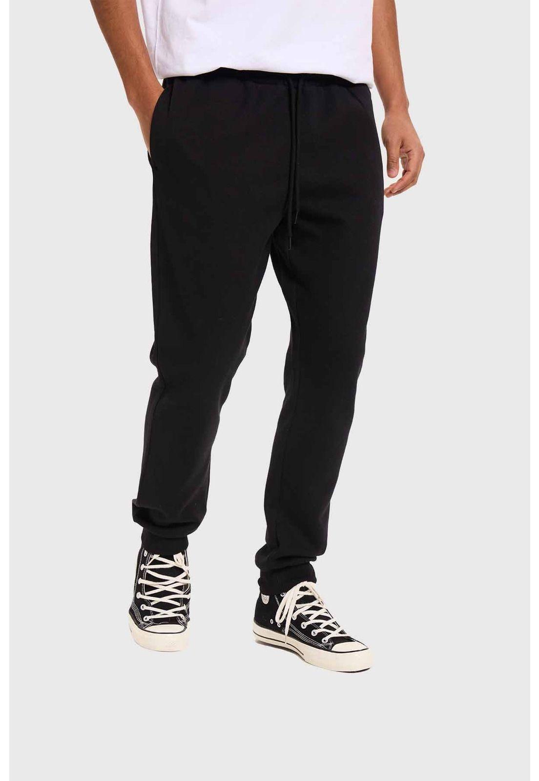 Pantalón Buzo Hombre Jogger Básico Negro - lll-1