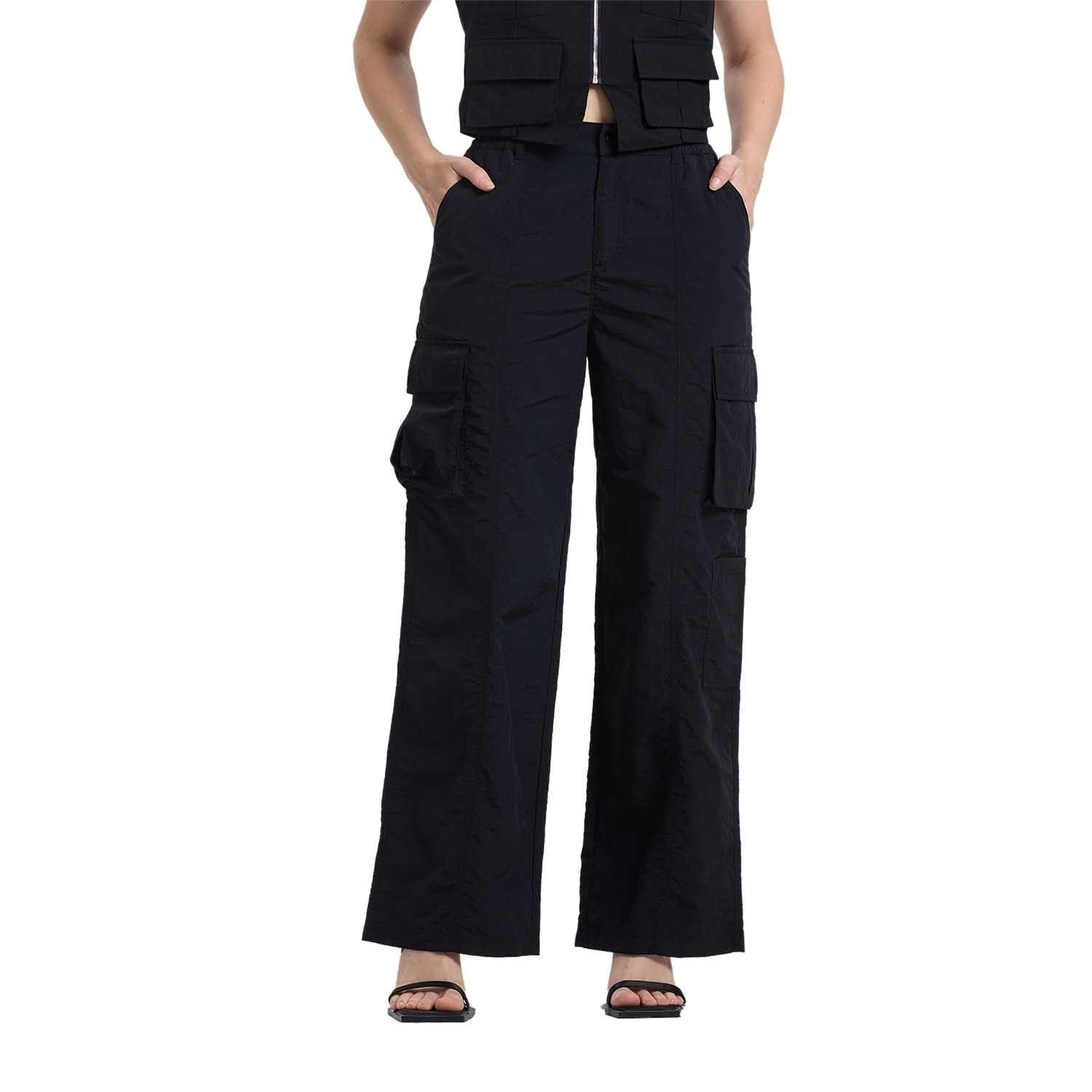 Pantalón Mujer Cargo Negro Ii Fashions Park-0