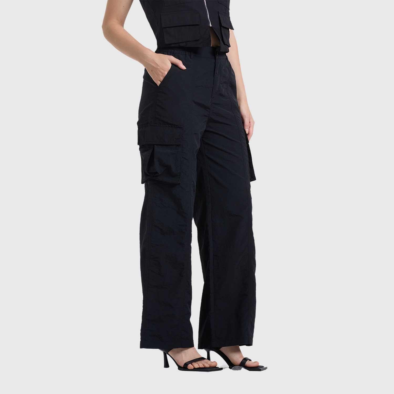 Pantalón Mujer Cargo Negro Ii Fashions Park-1