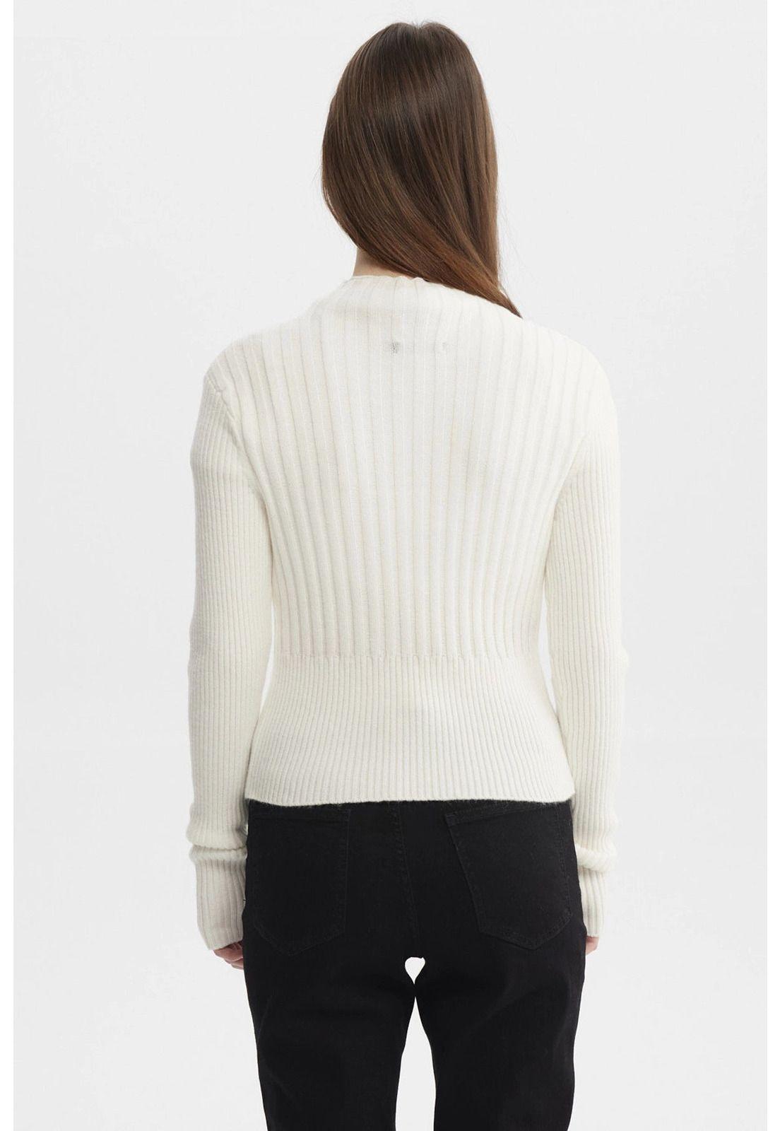 Sweater Mujer Slim Tejido Crudo-2