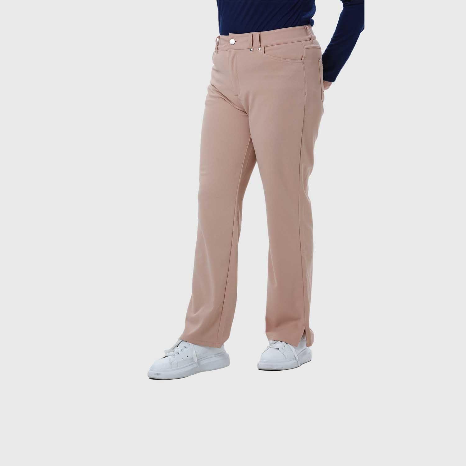 Pantalón Mujer Detalle Abertura Basta Beige Fashion's Park-1