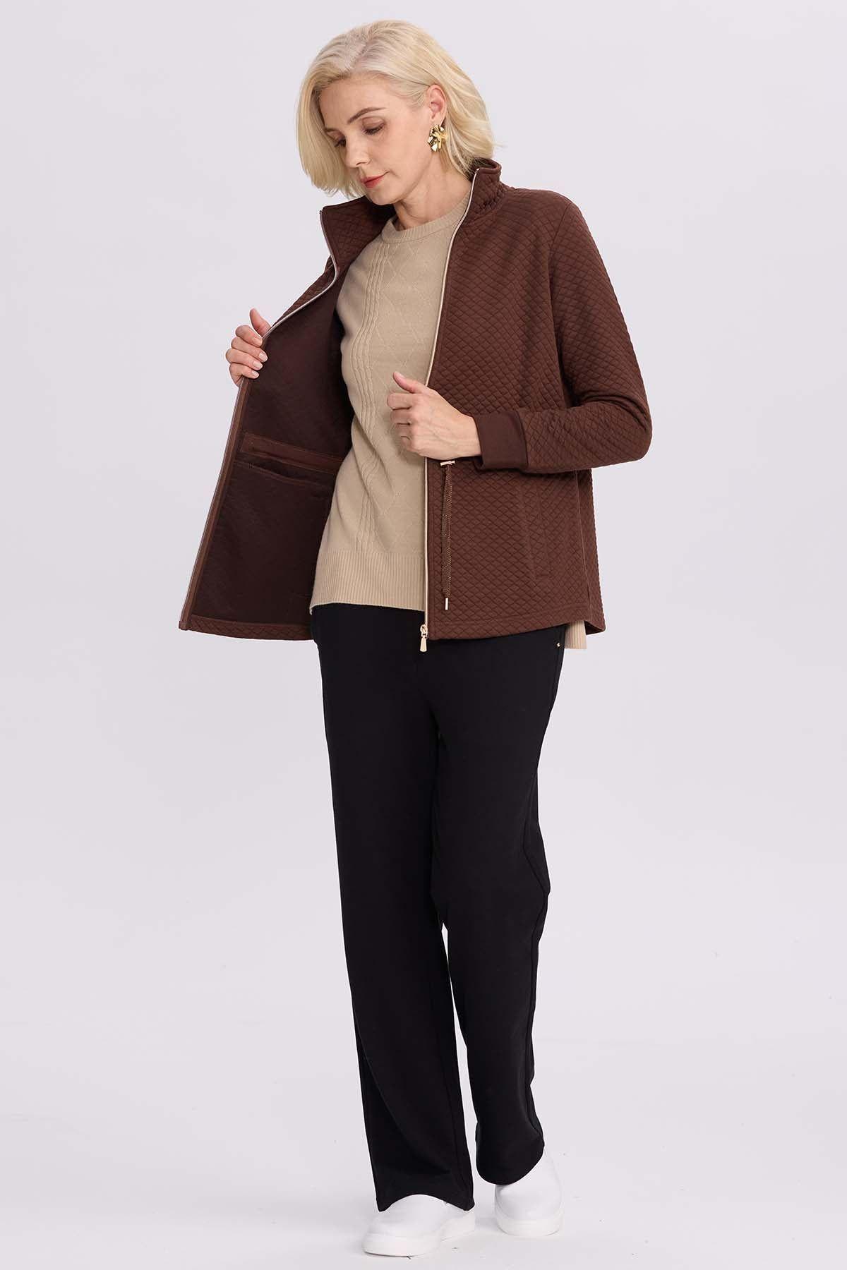 Polerón Mujer Cintura Ajustable Cafe-3