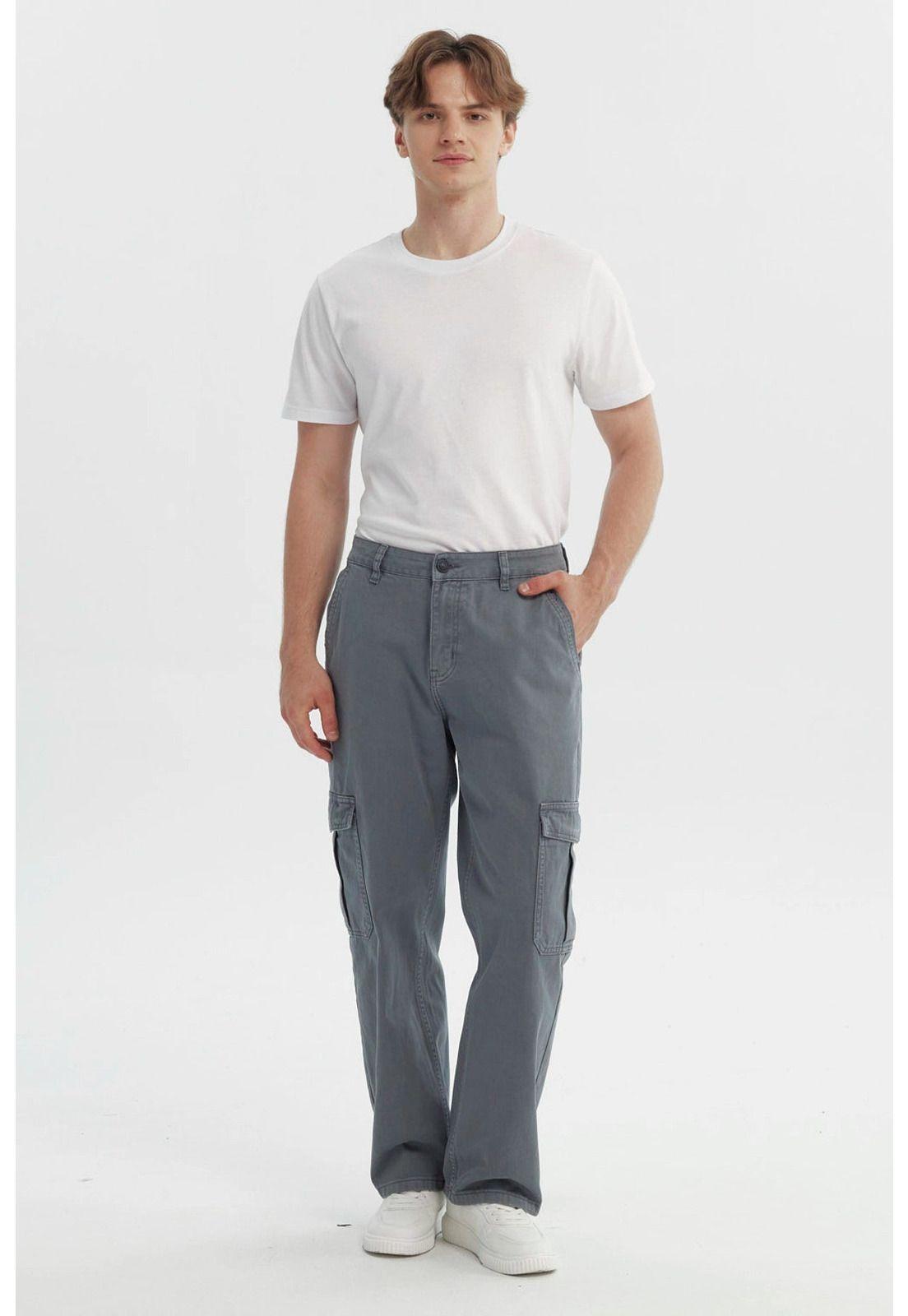 Jeans Hombre Straight Gris - ll-3