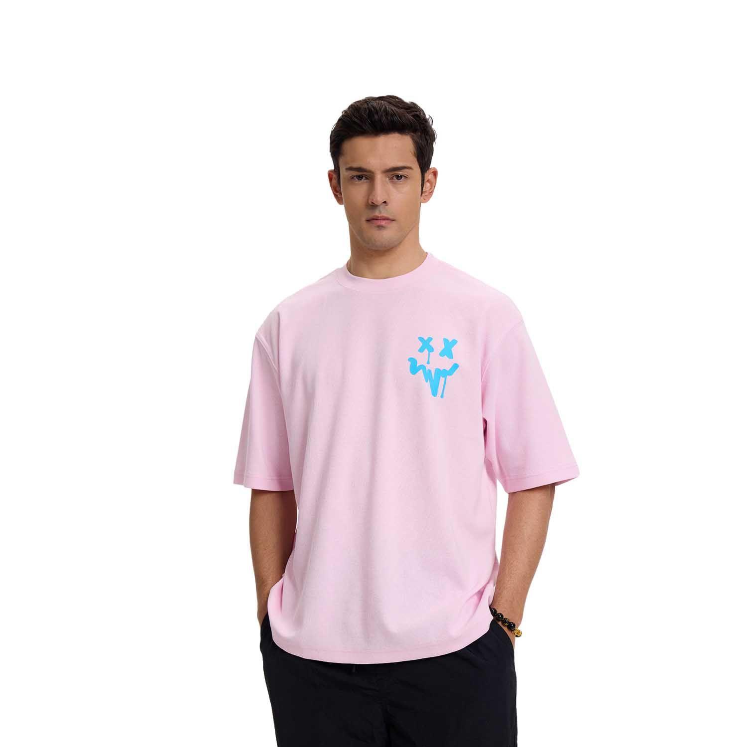 Polera Hombre Print Graffiti Rosado Claro Fashion's Park-0