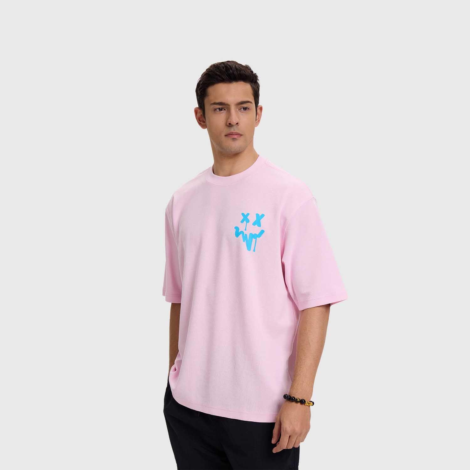 Polera Hombre Print Graffiti Rosado Claro Fashion's Park-1