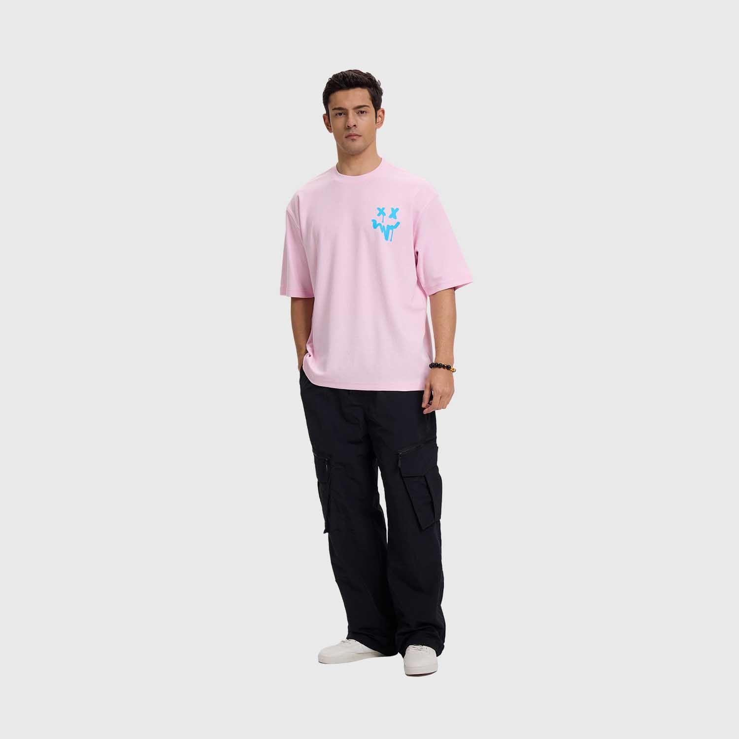 Polera Hombre Print Graffiti Rosado Claro Fashion's Park-3