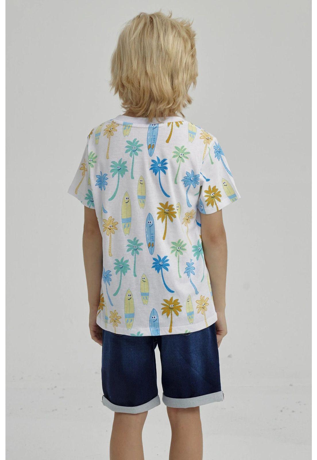 Polera Niño Mini Print Posicional Blanco-1