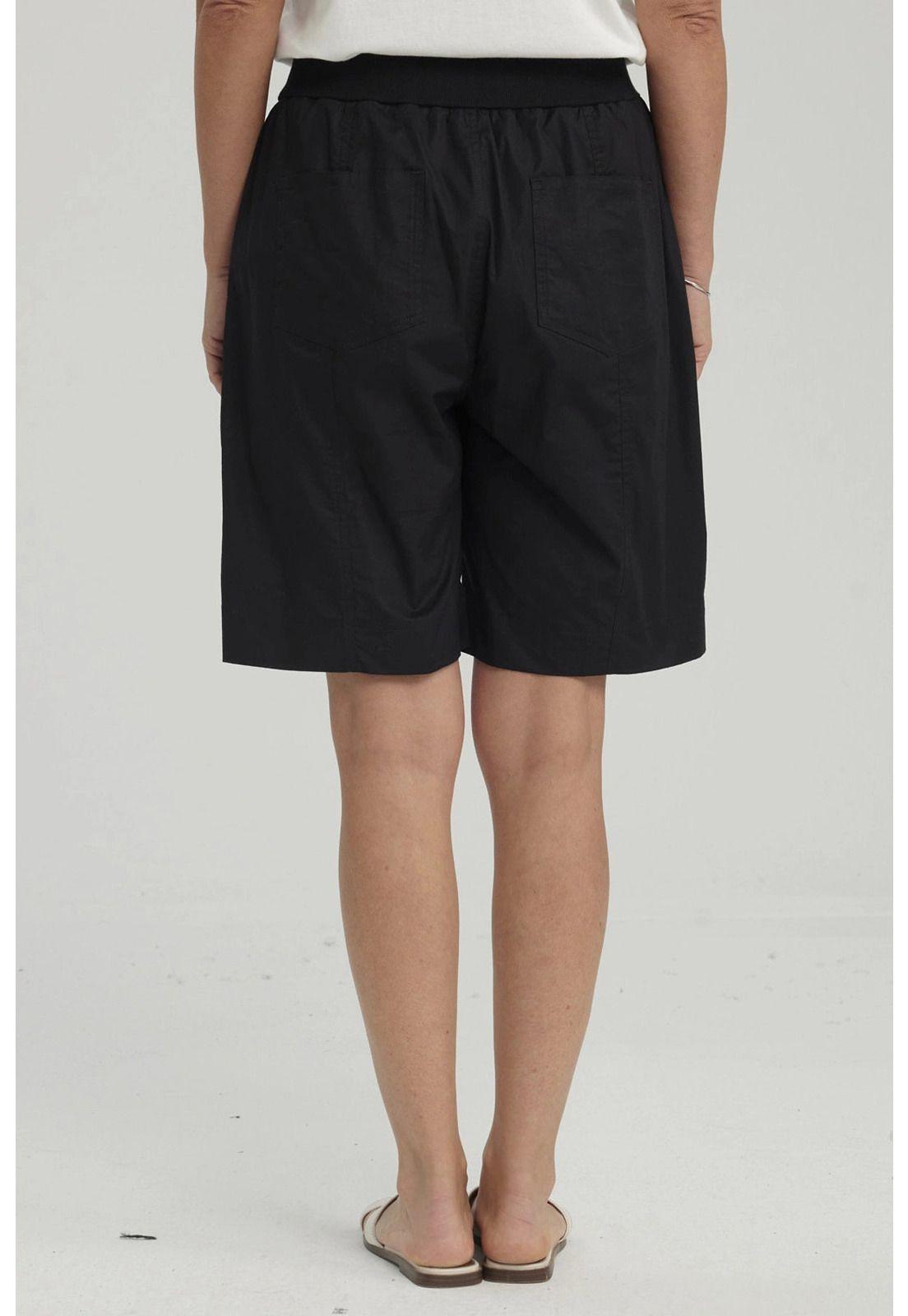 Bermuda Mujer Con Cortes Y Apertura Negro-6