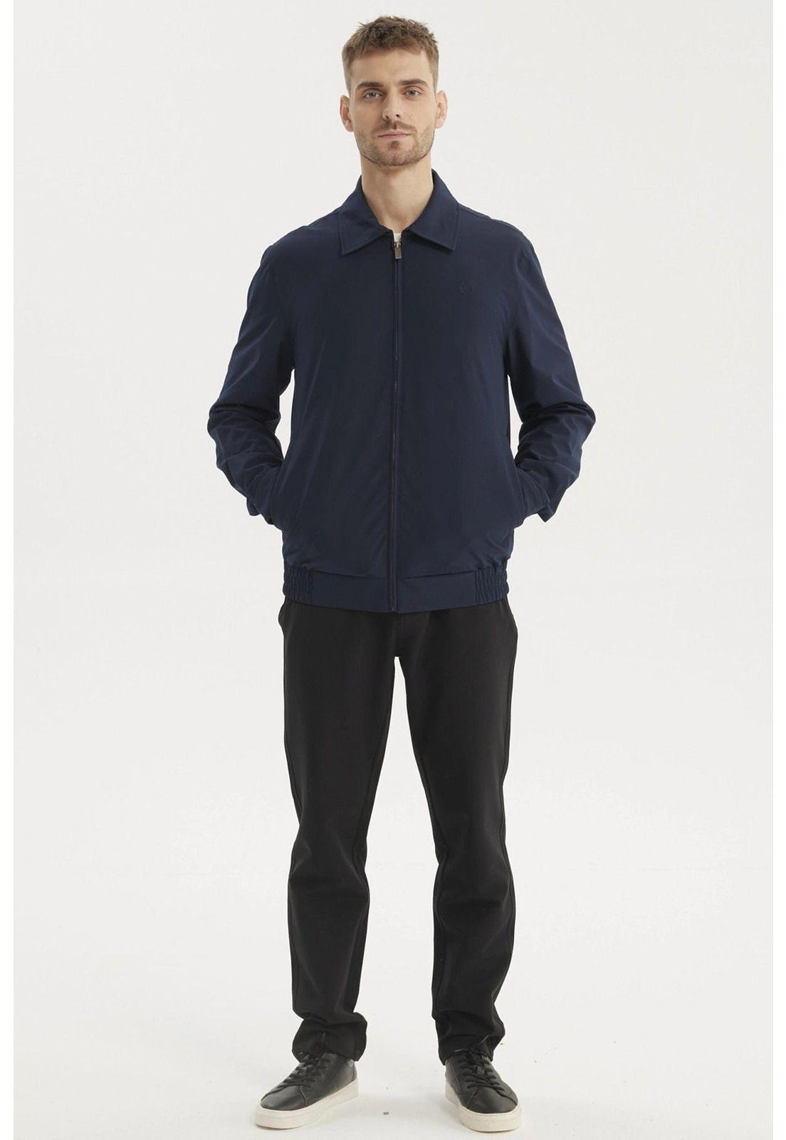 Chaqueta Hombre Full Zipper Azul Marino - ll-3