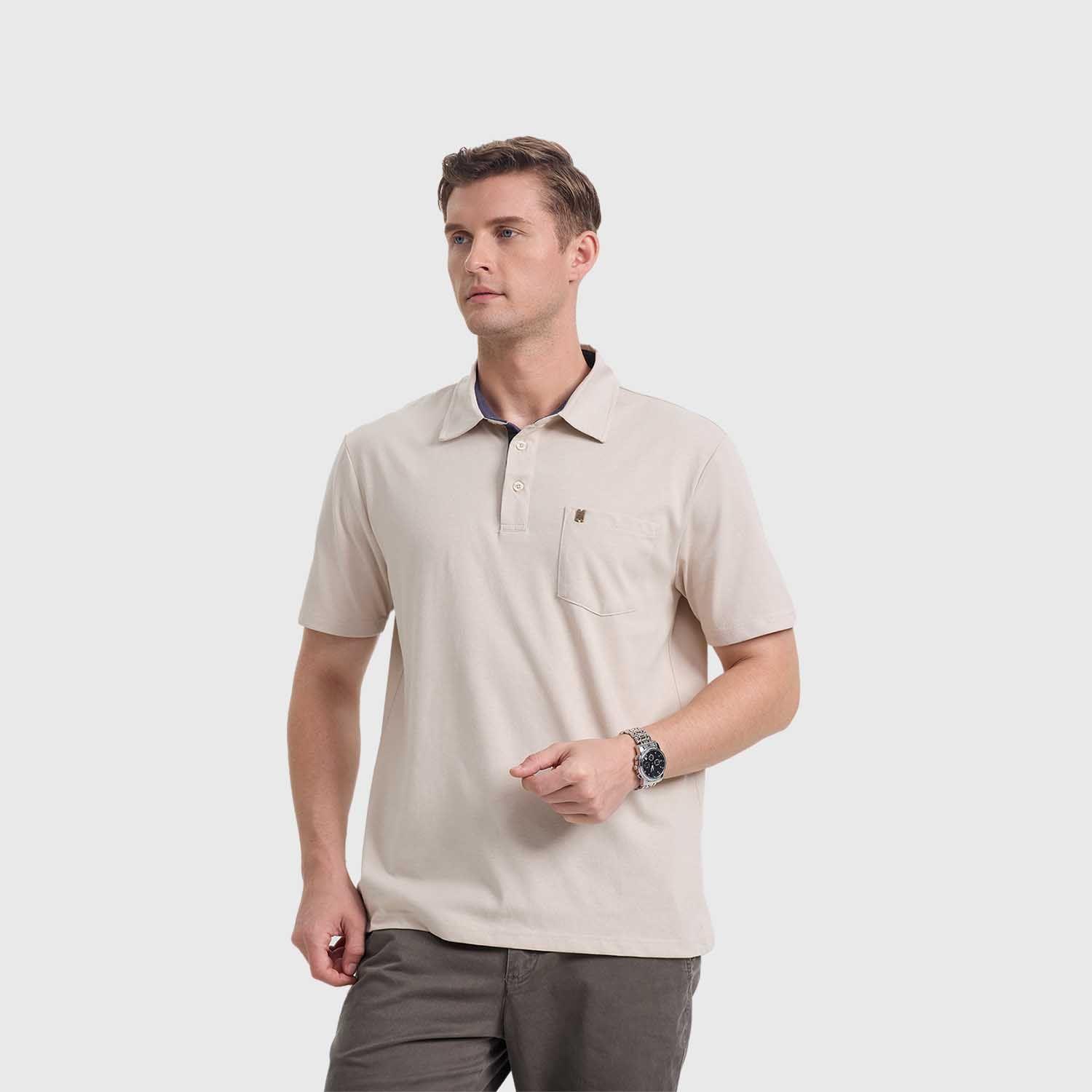 Polera Hombre Lisa Beige Fashion's Park-1