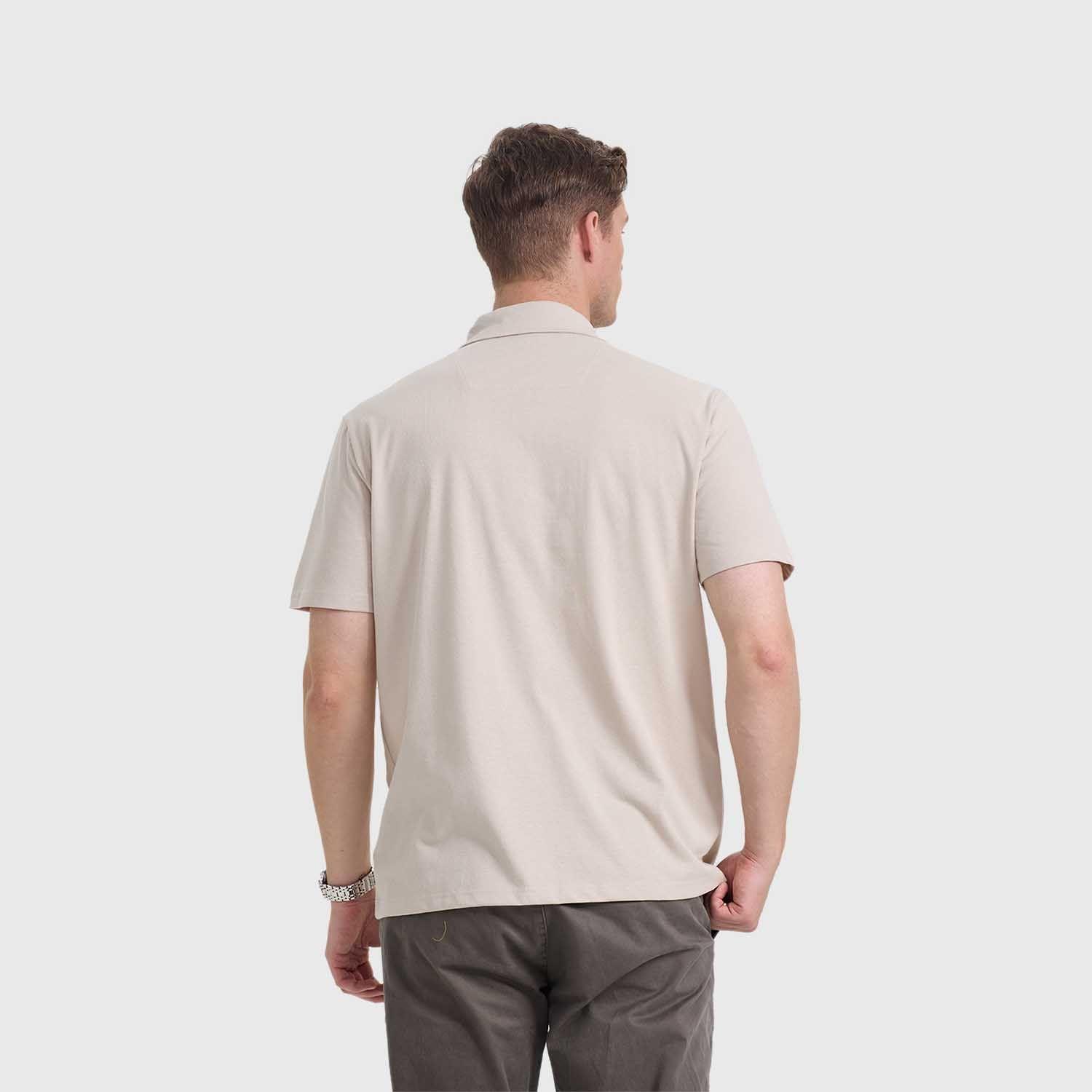 Polera Hombre Lisa Beige Fashion's Park-2