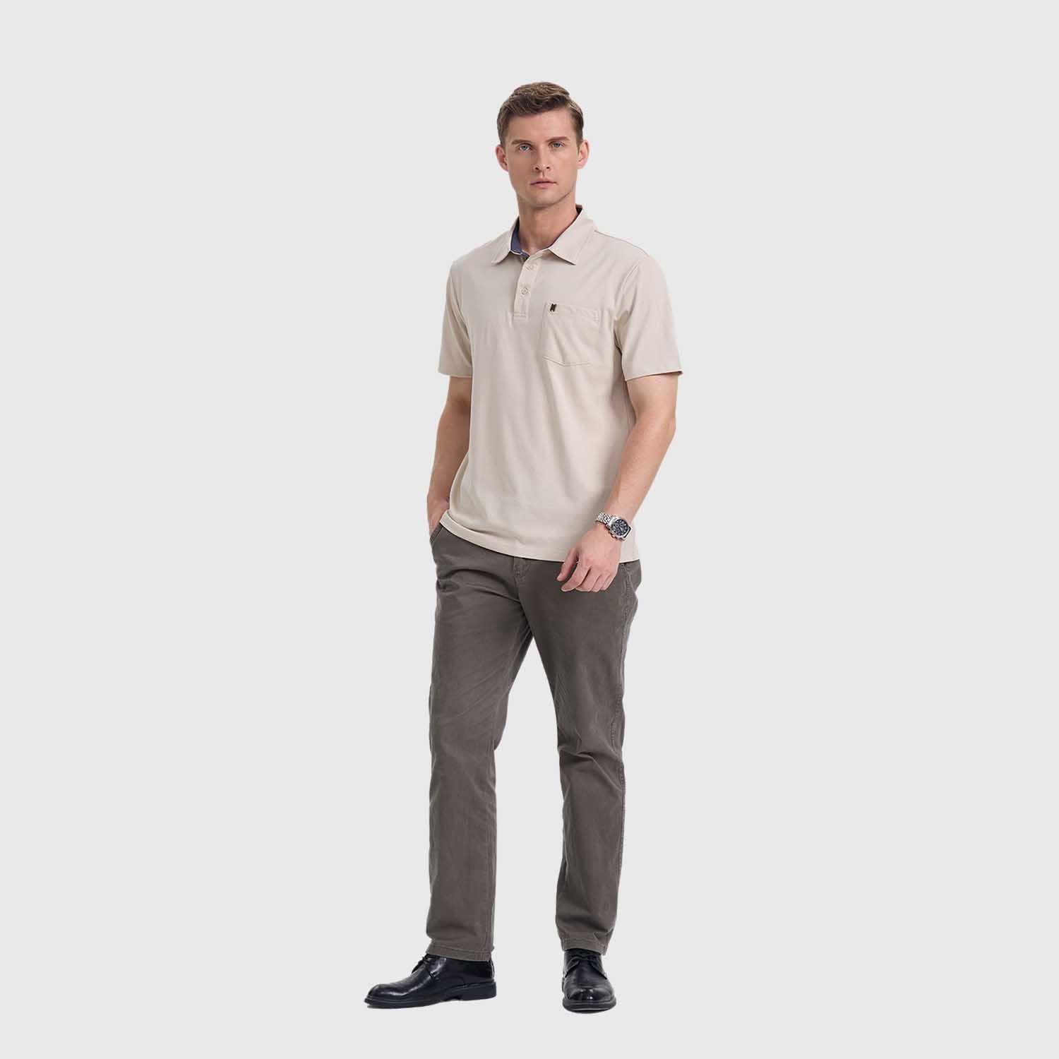 Polera Hombre Lisa Beige Fashion's Park-3
