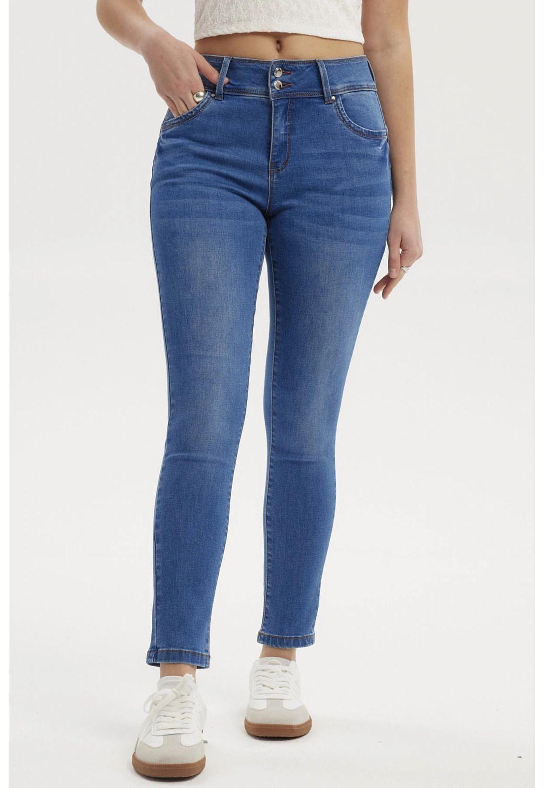 Jeans Mujer Skinny Kim Azul - V-0