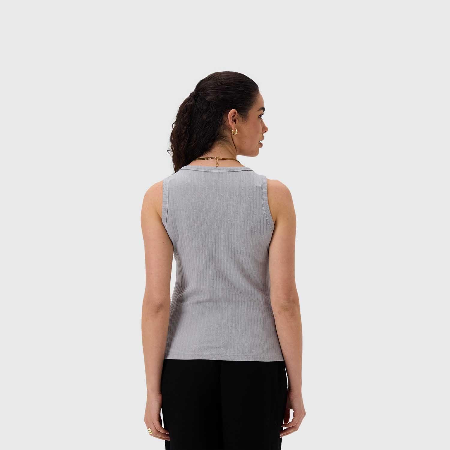 Polera Mujer Aplicación Ojetillo Gris Fashion's Park-2