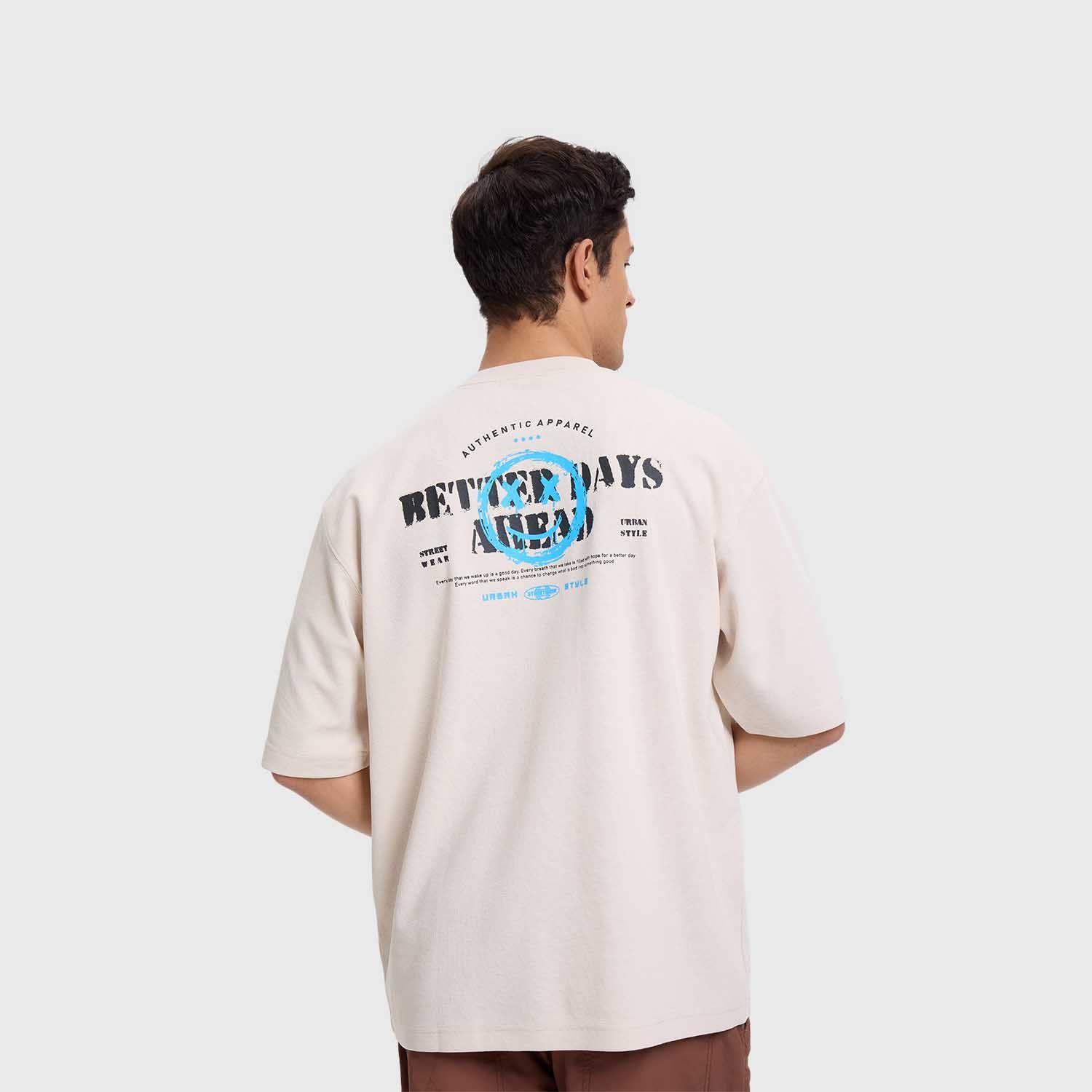Polera Hombre Print Graffiti Beige Claro Fashion's Park-2