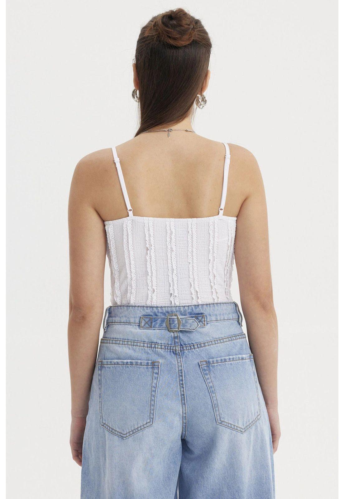 Peto Mujer Texturizada Blanco-2