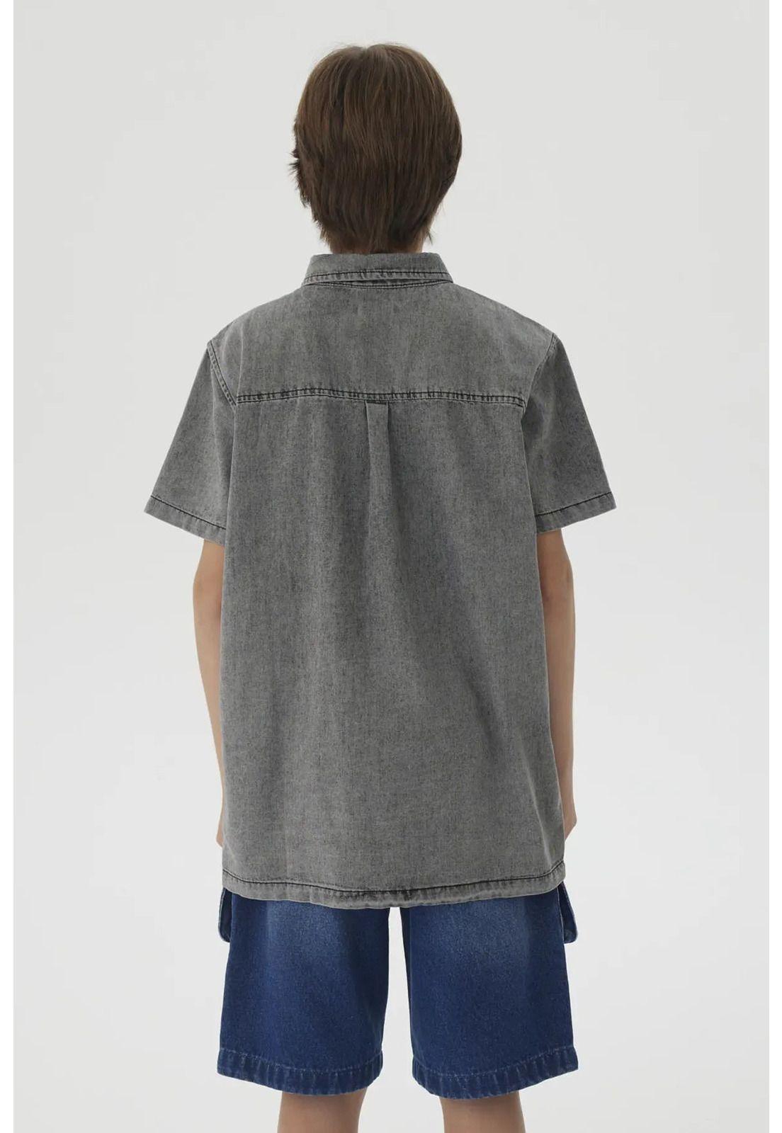 Camisa Niño Teen Denim Gris-2