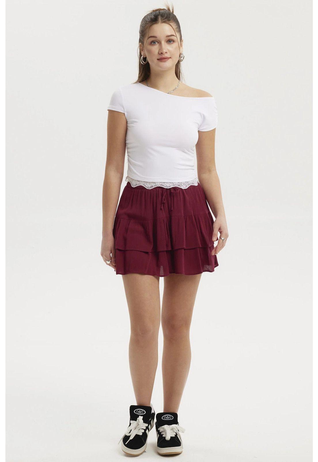 Polera Mujer Asimétrico Basta Encaje Blanco-3