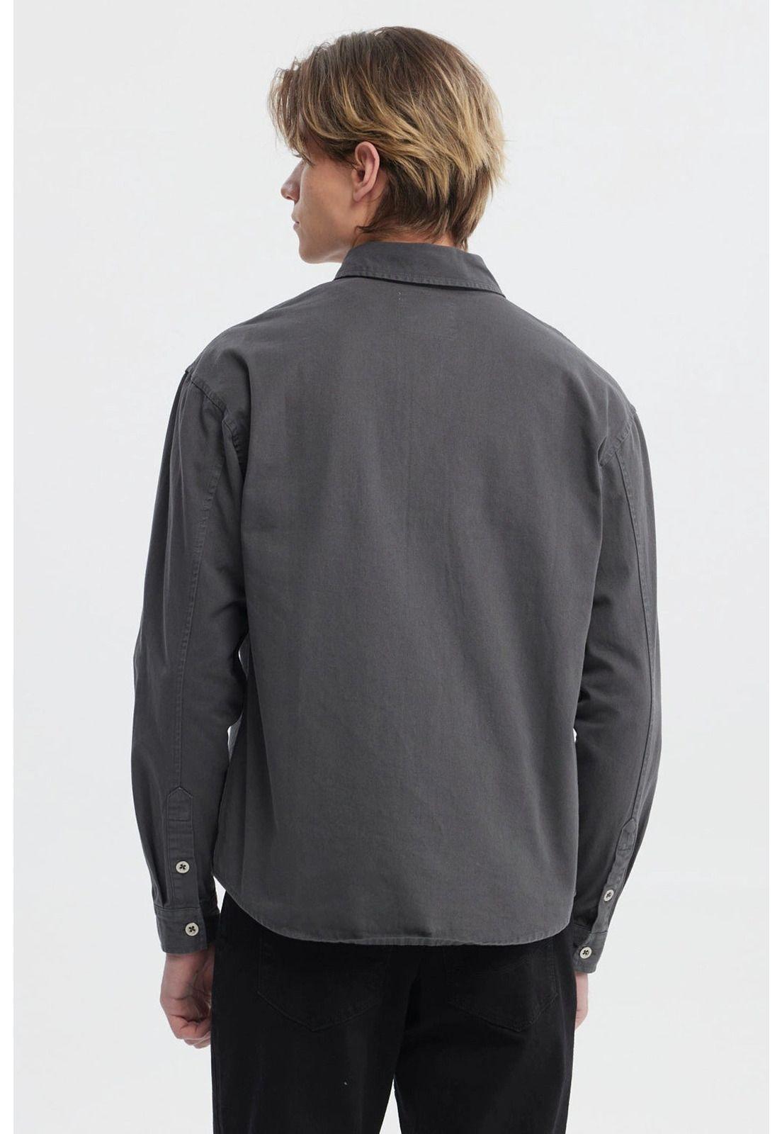 Camisa Hombre Sobrecamisa Gris-2