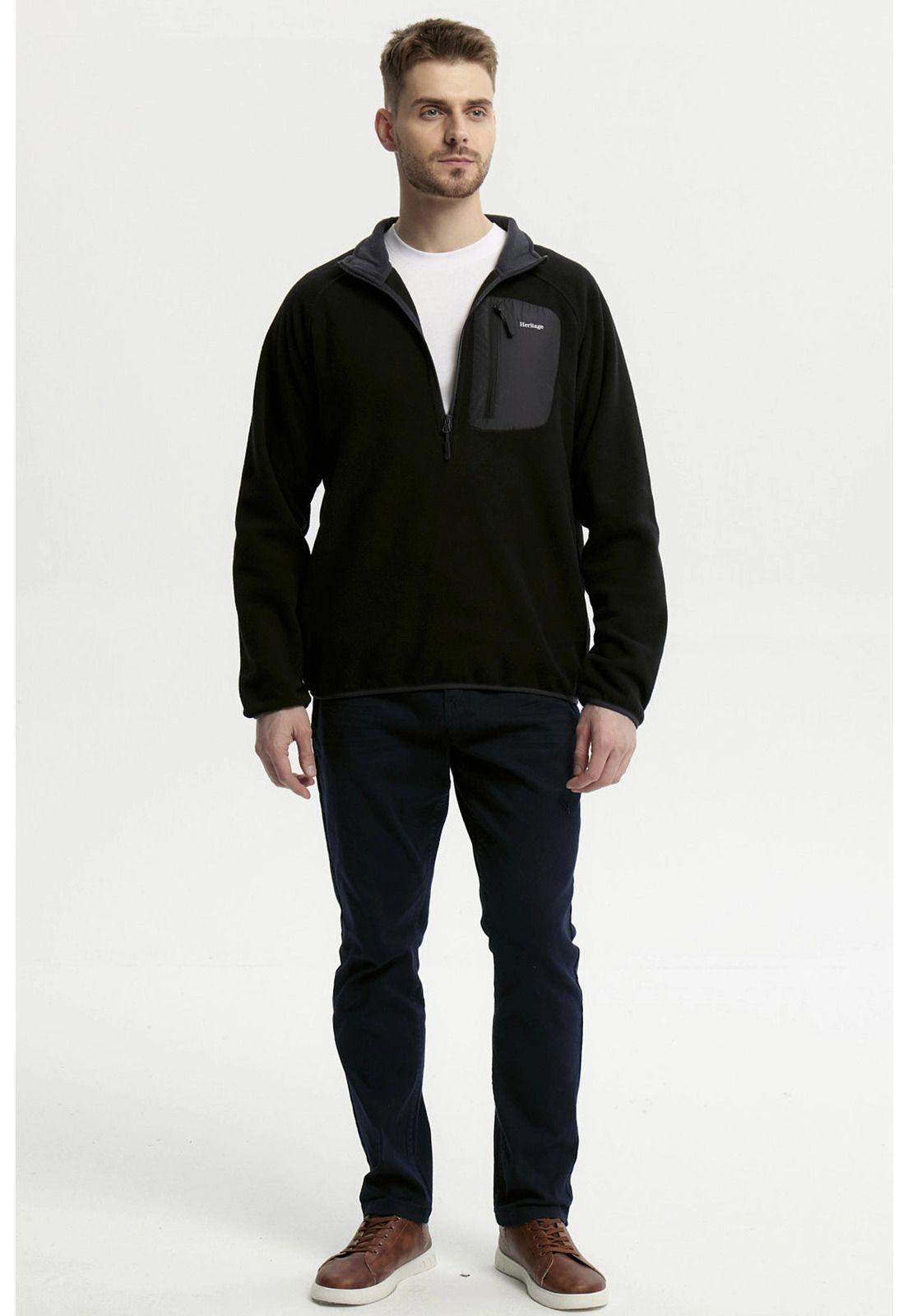 Polar Hombre Half Zipper Negro-3