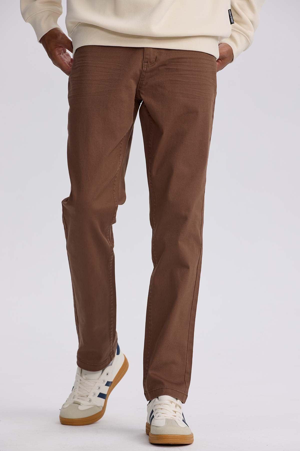 Jeans Hombre Slim Color Cafe-0