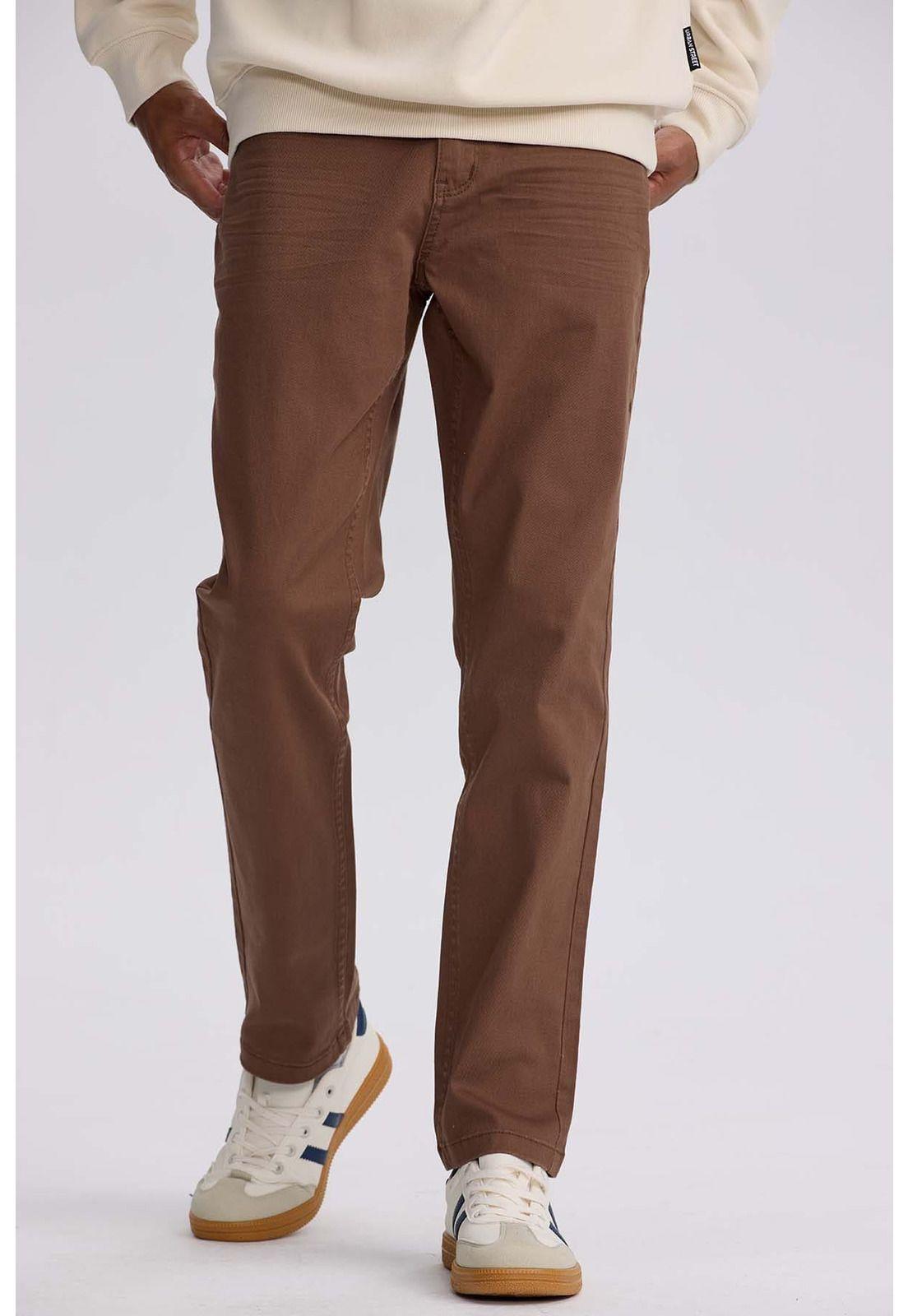 Jeans Hombre Slim Color Café-0