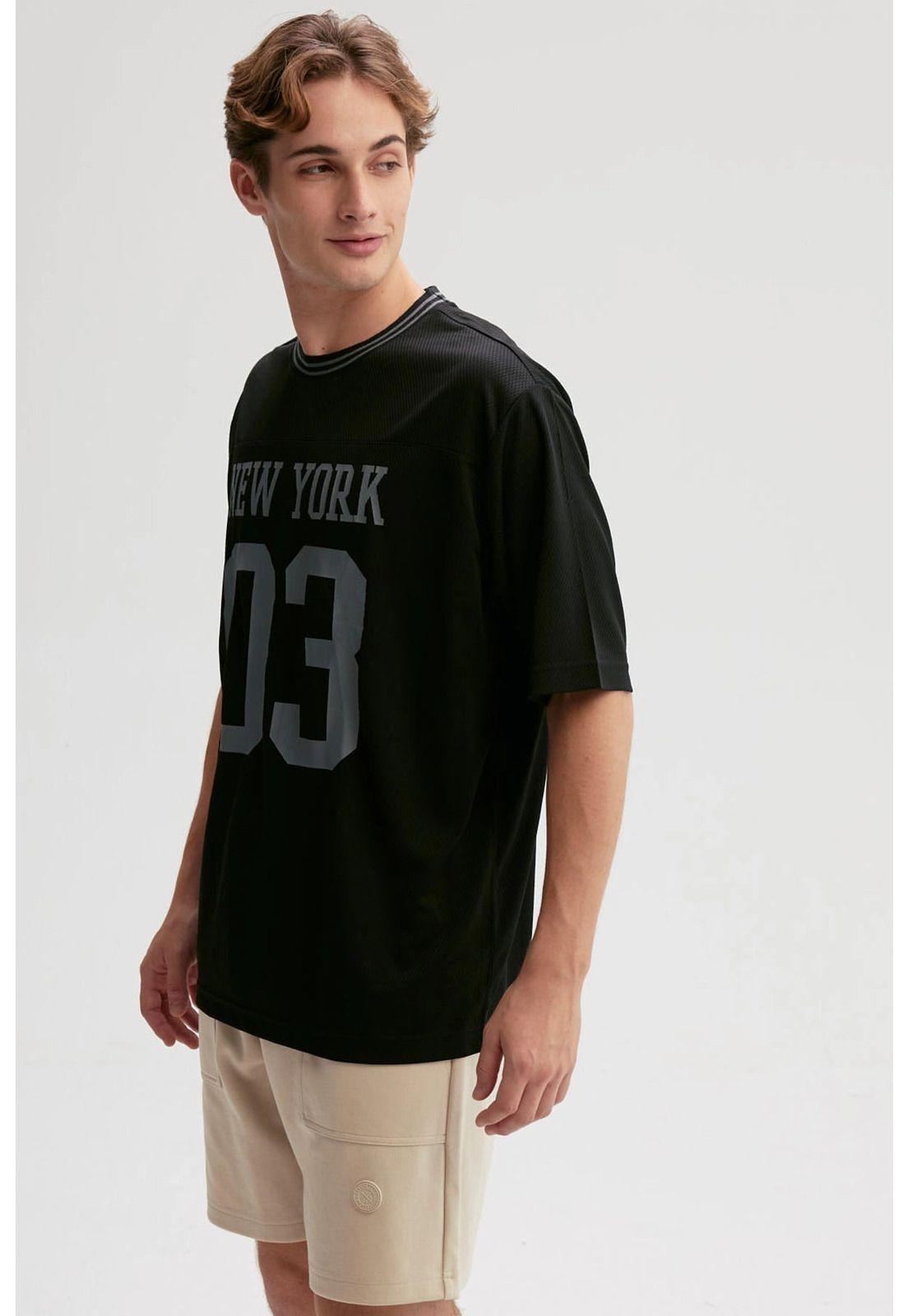 Polera Hombre Print Posicional Negro-1