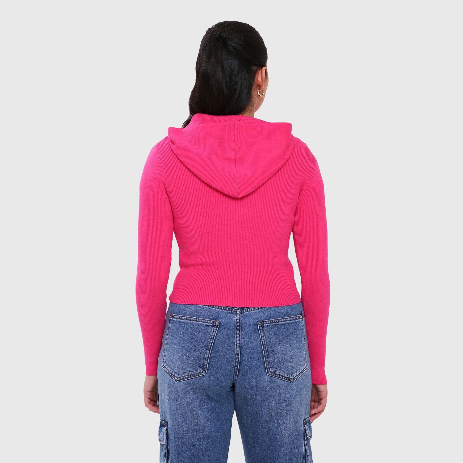 Sweater Mujer Zipper Fucsia Fashion's Park-2