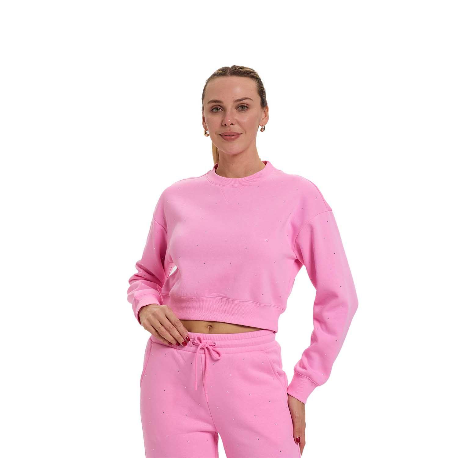 Polerón Mujer Strass Rosado Fashion's Park-0