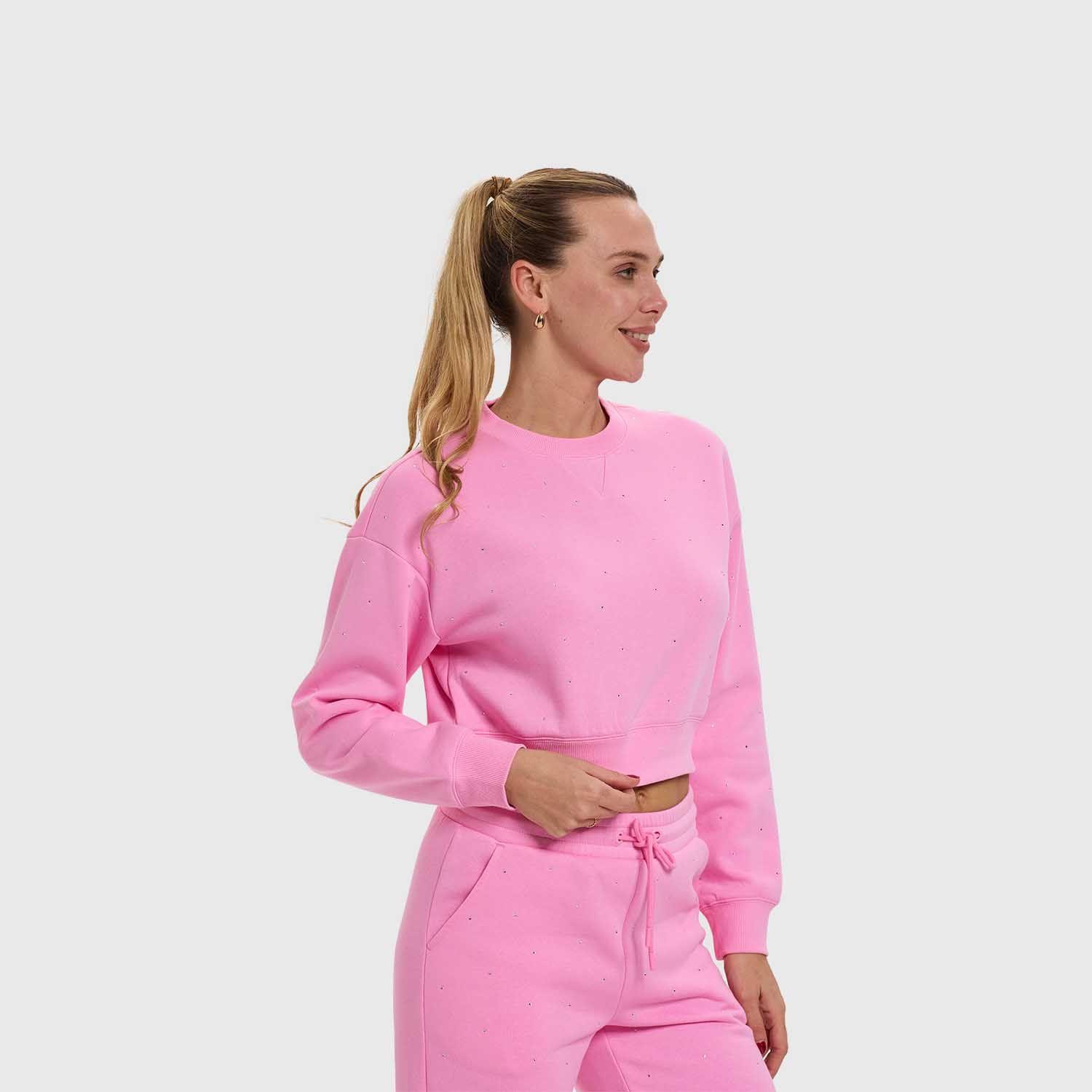 Polerón Mujer Strass Rosado Fashion's Park-1