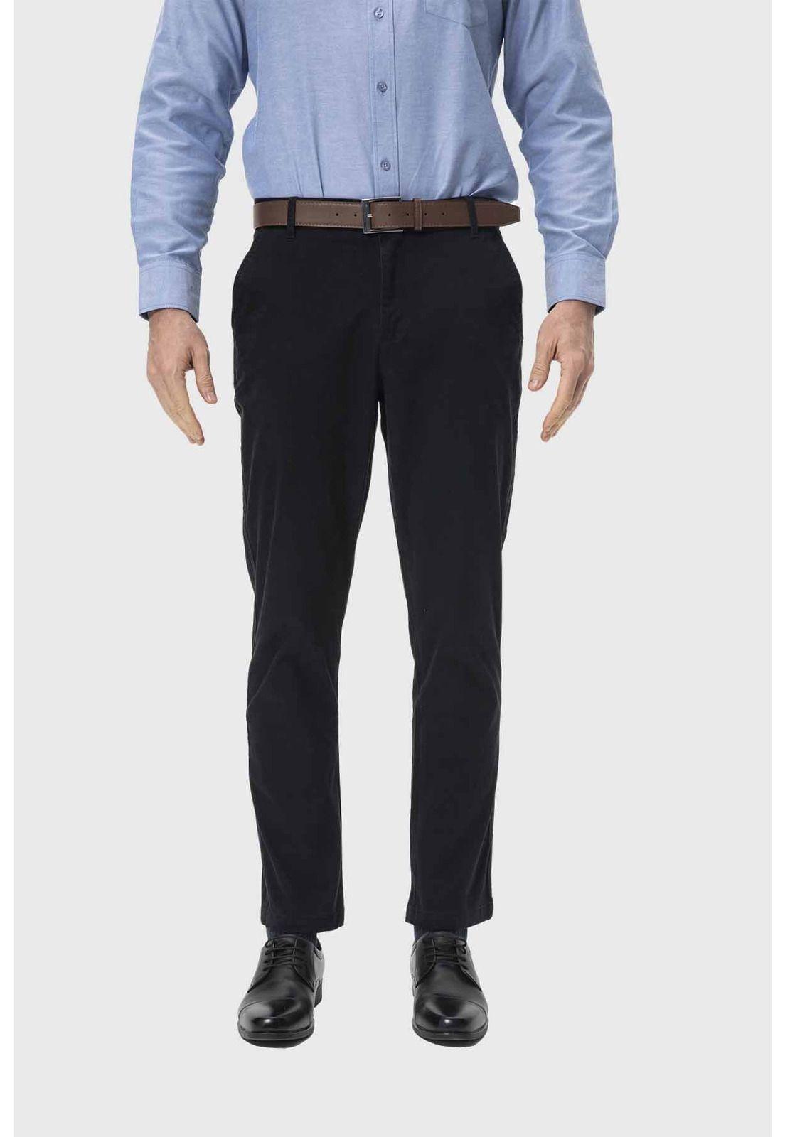 Pantalón Hombre Chino Cinturón Negro - lV-0
