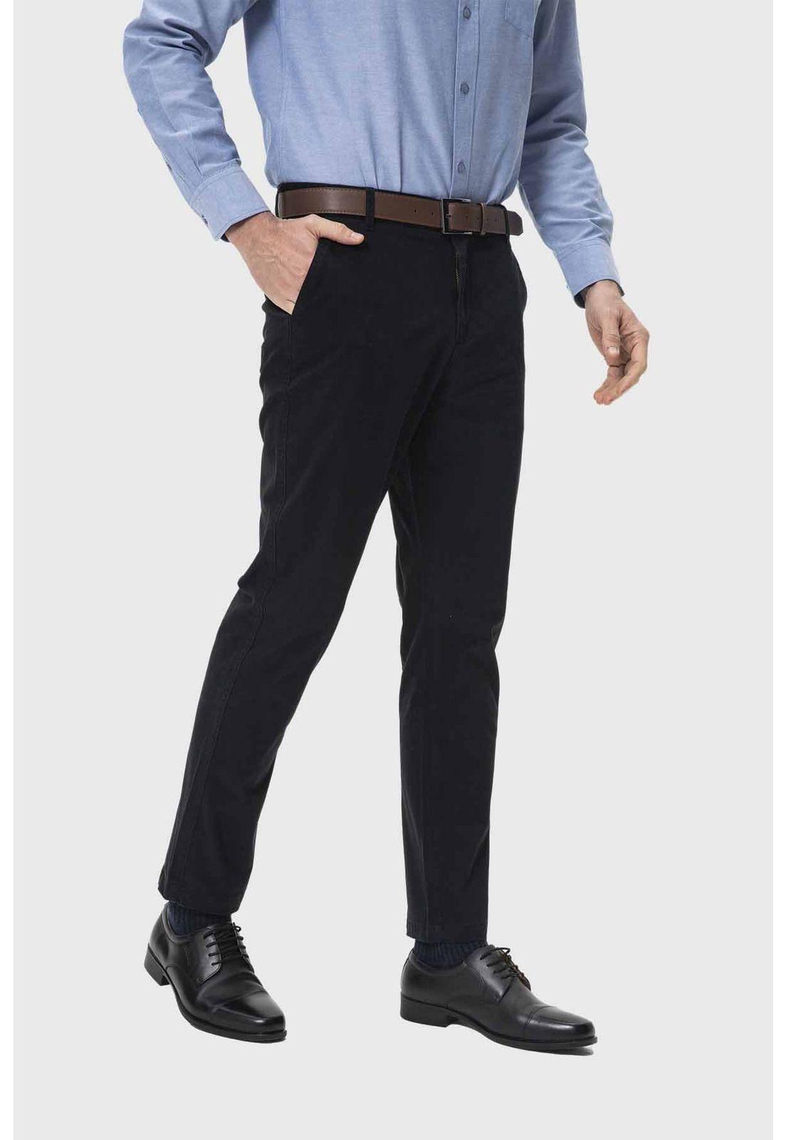 Pantalón Hombre Chino Cinturón Negro - lV-1