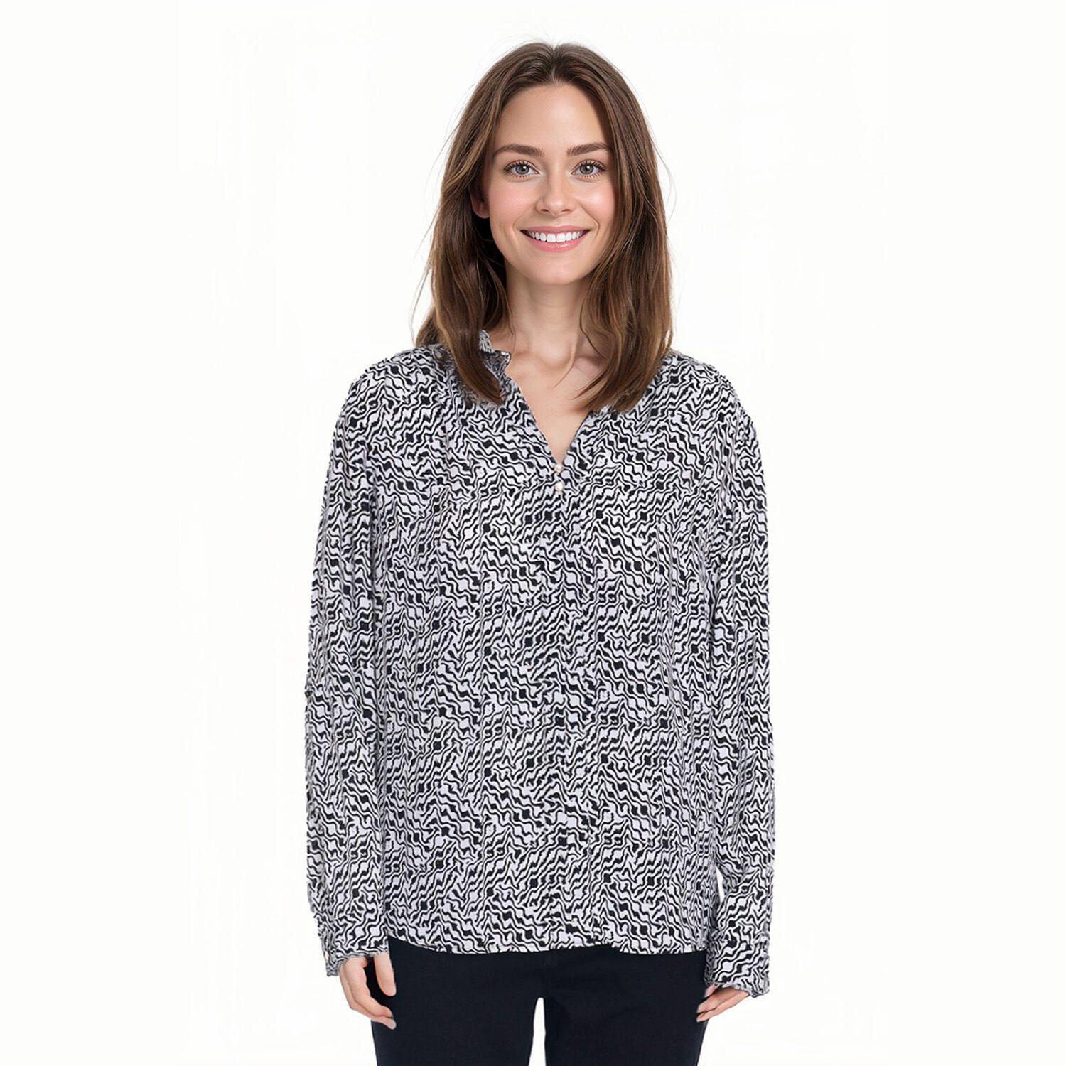 Blusa Mujer Lisa Estampado Crudo-0