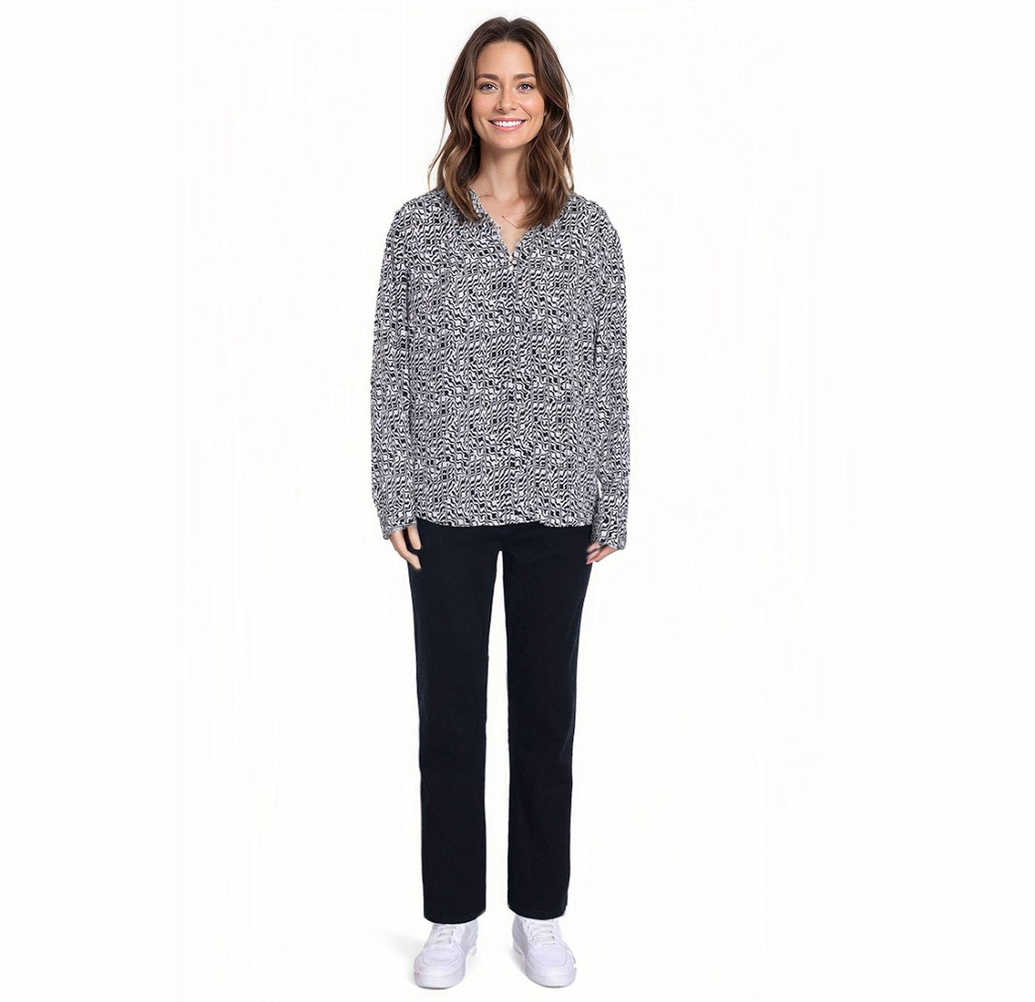 Blusa Mujer Lisa Estampado Crudo-2