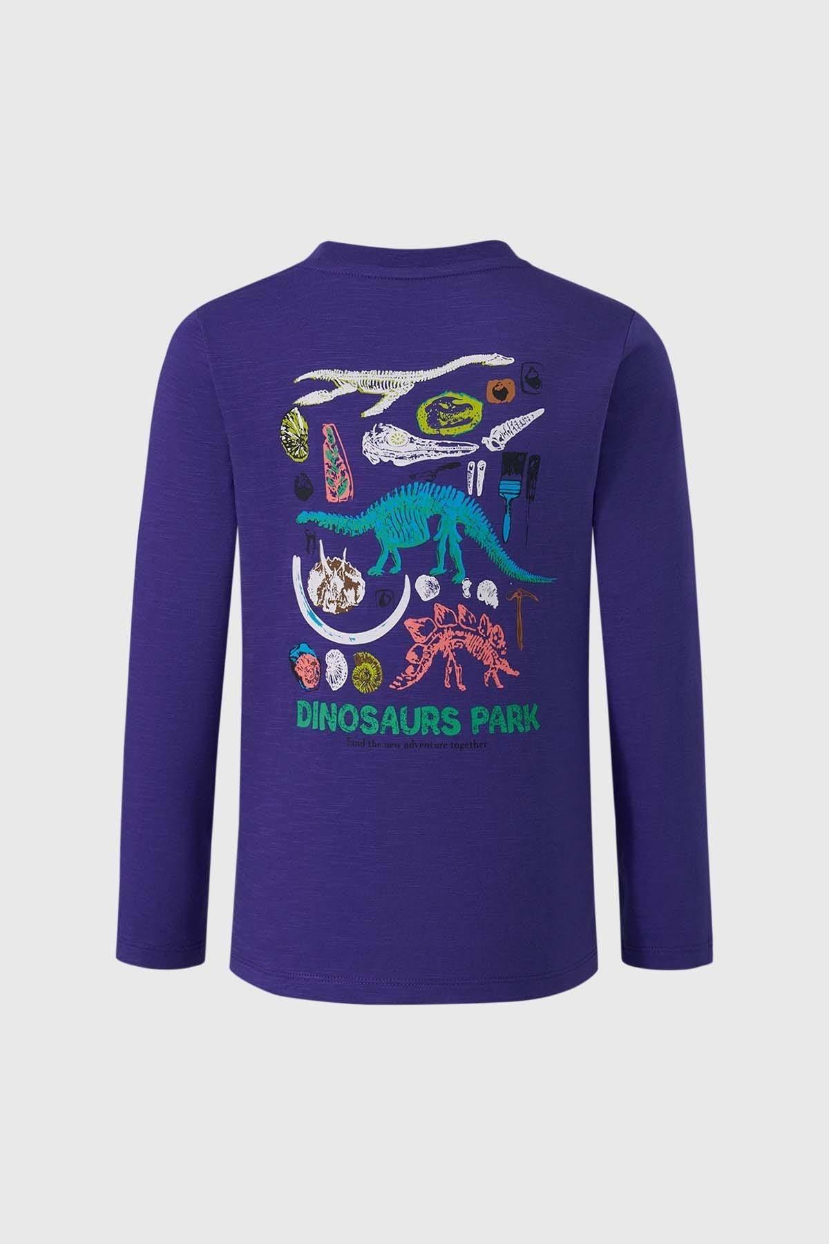Polera Niño Print Azul-1