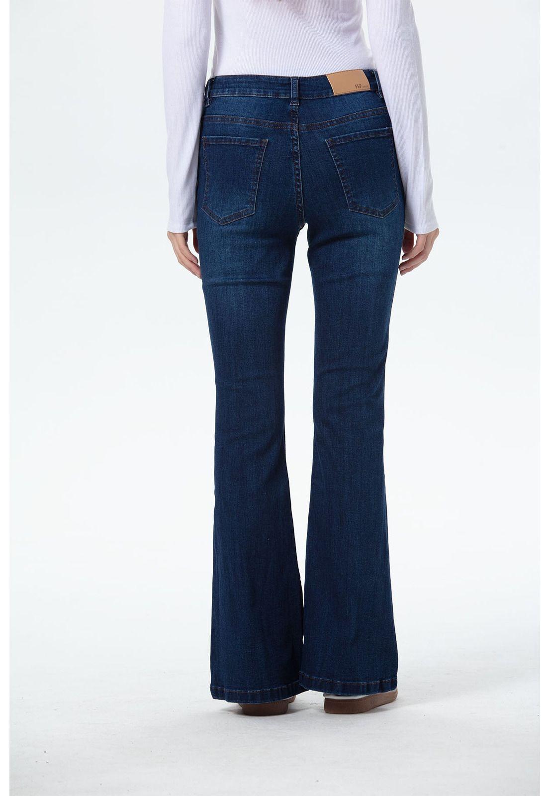 Jeans Mujer Vale Flare Azul Oscuro-2