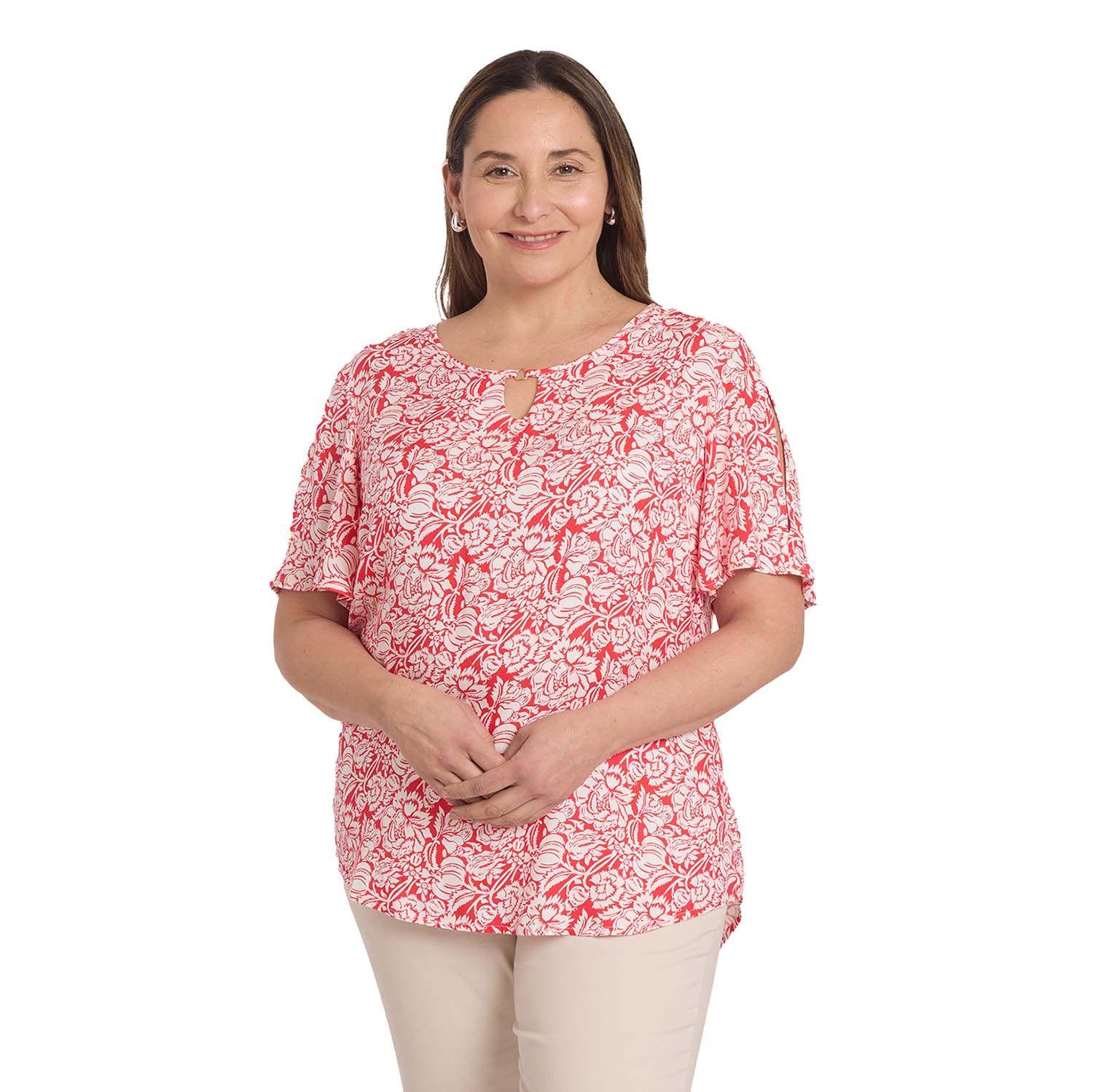 Blusa Mujer Estampada Crudo Fashion's Park-0