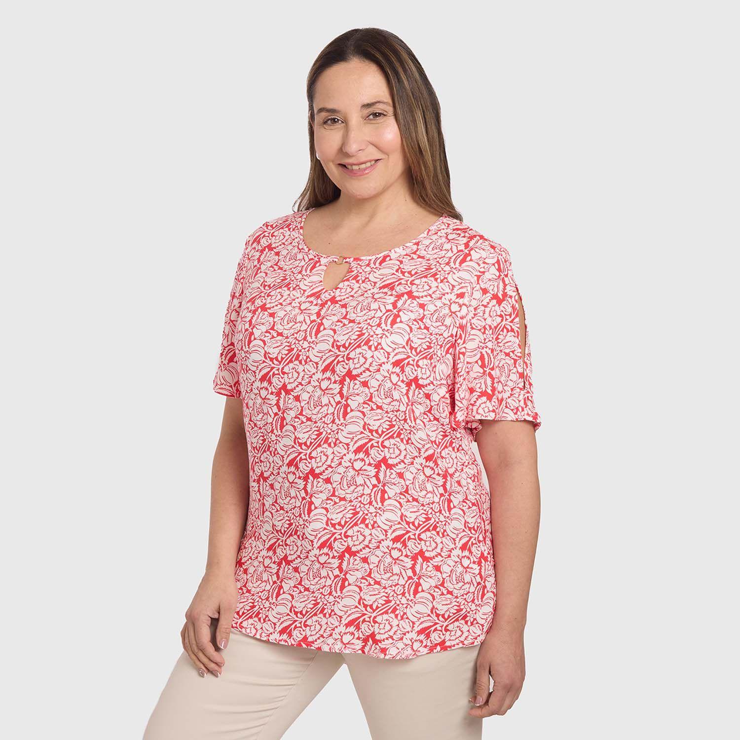Blusa Mujer Estampada Crudo Fashion's Park-1